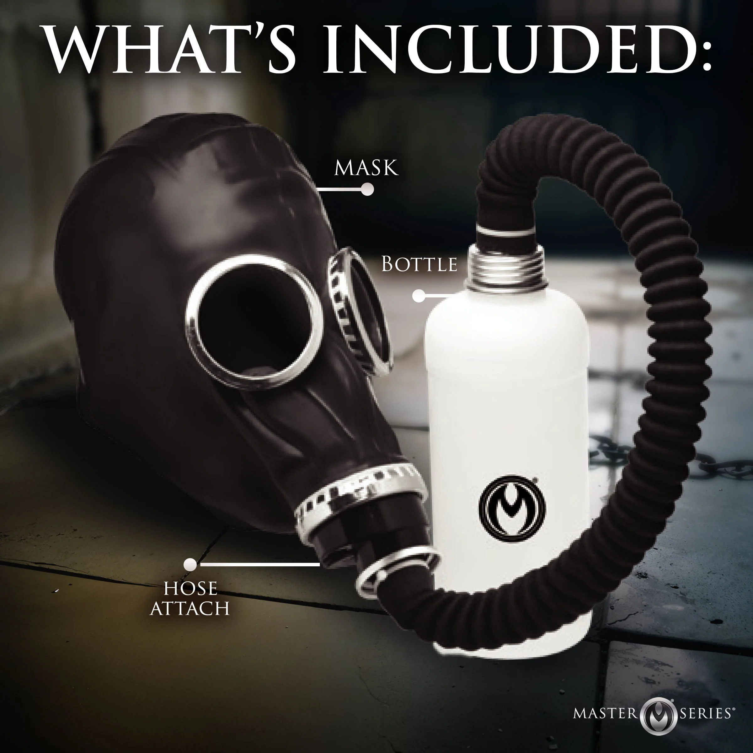 Dark Inhaler Gas Mask with Bottle - Image 5