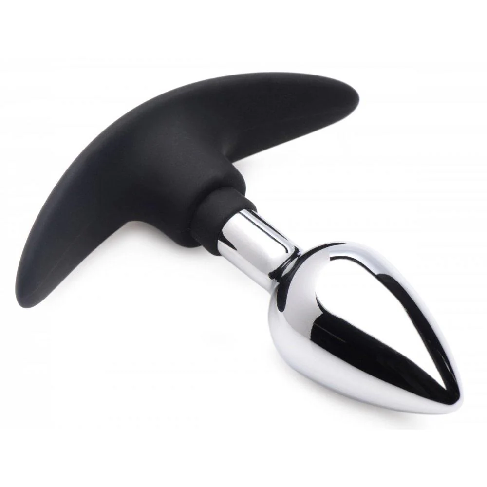 Dark Invader Metal and Silicone Anal Plug-Large - Image 4