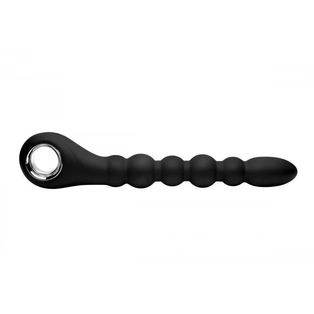 Dark Scepter 10X Vibrating Silicone Anal Beads - Image 3