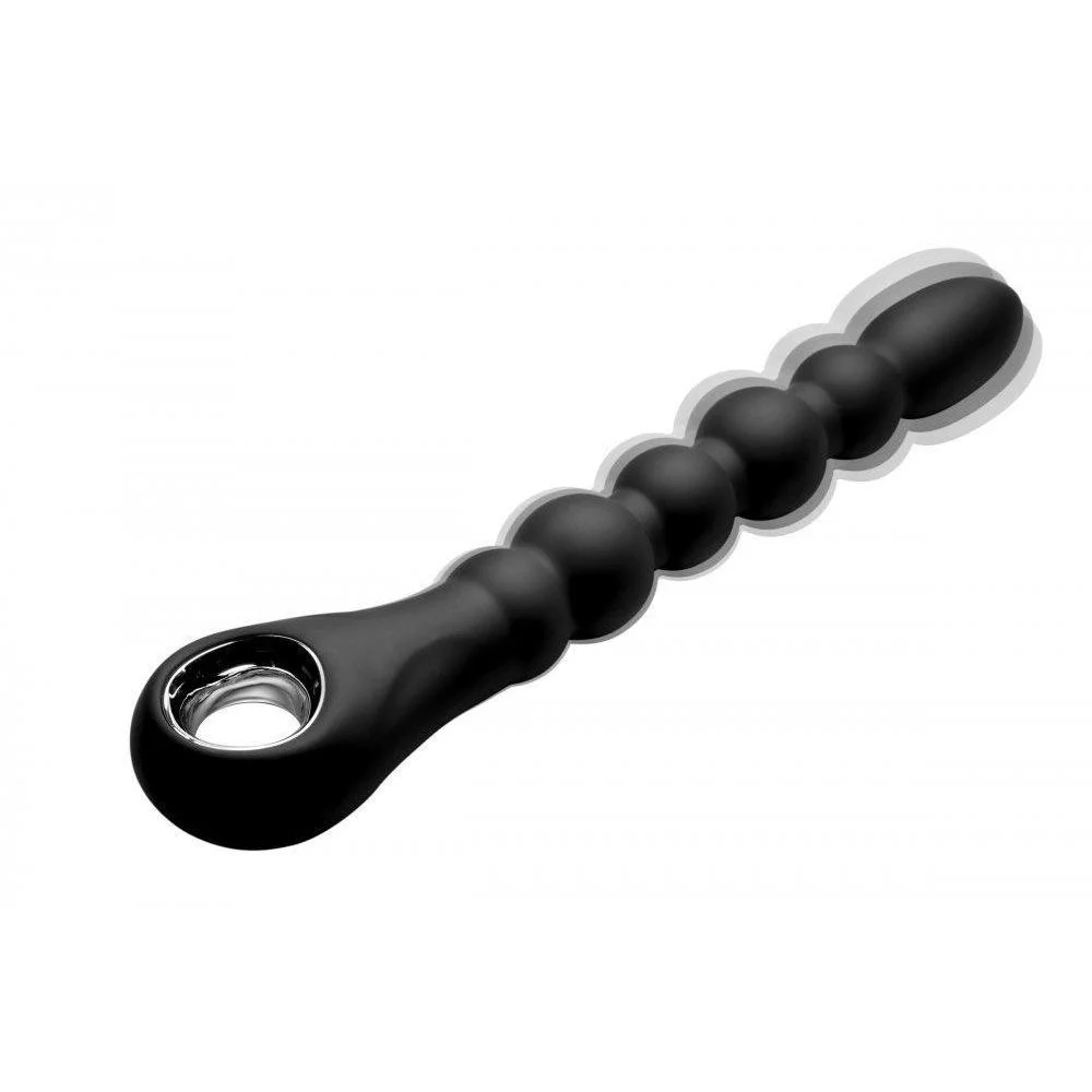Dark Scepter 10X Vibrating Silicone Anal Beads - Image 4