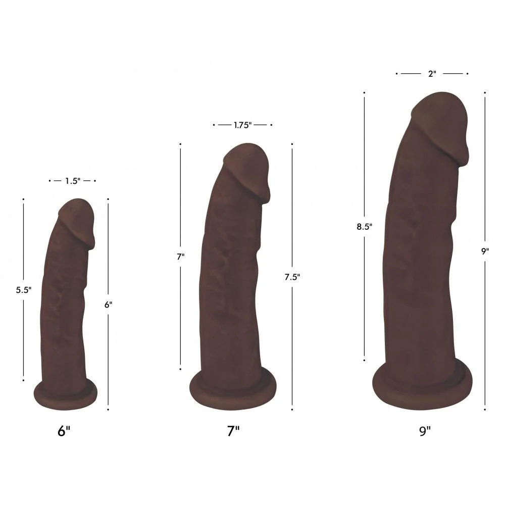 Dark Silicone Dildo with No Balls - Image 2