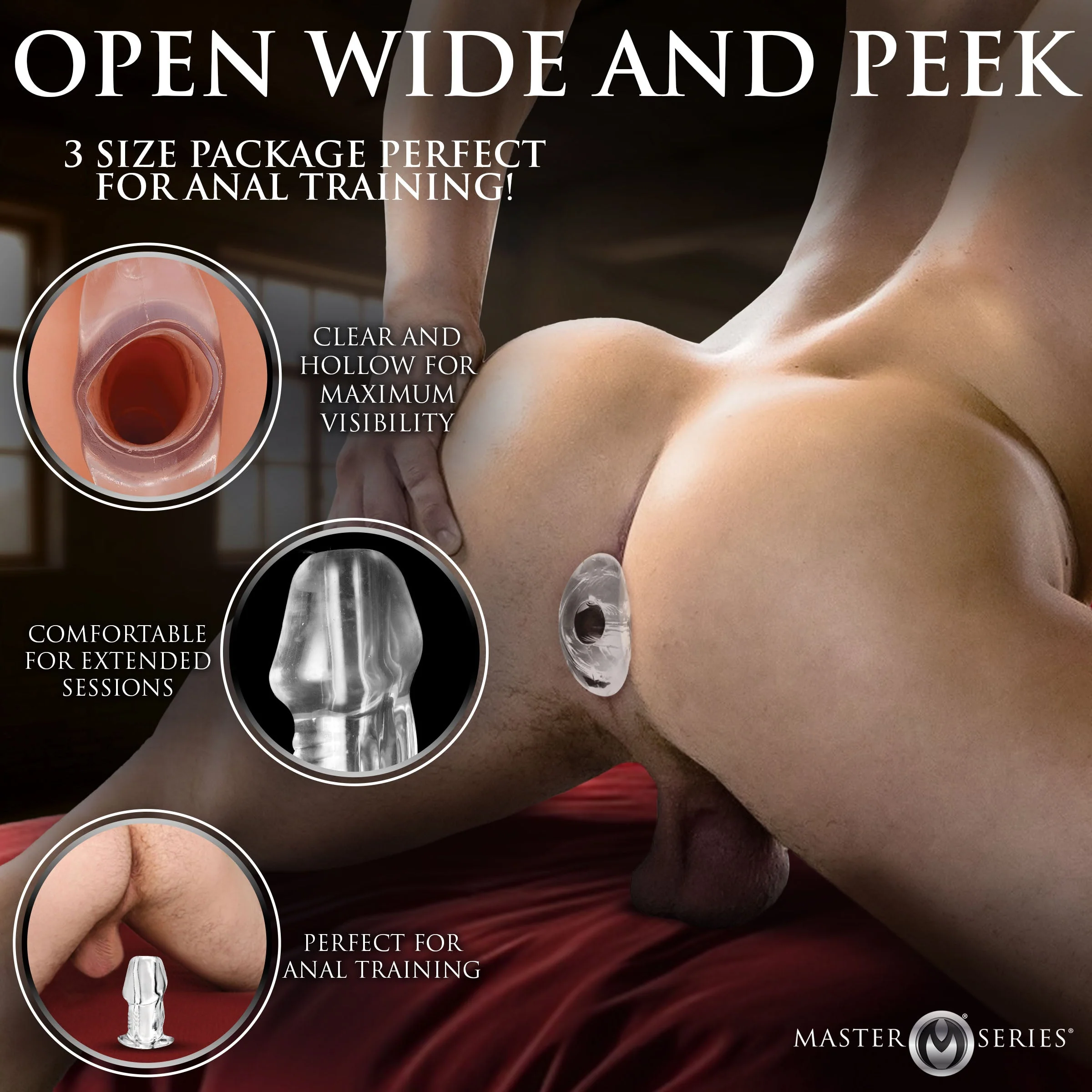 Dicked Clear Hollow Anal Plug - Image 4