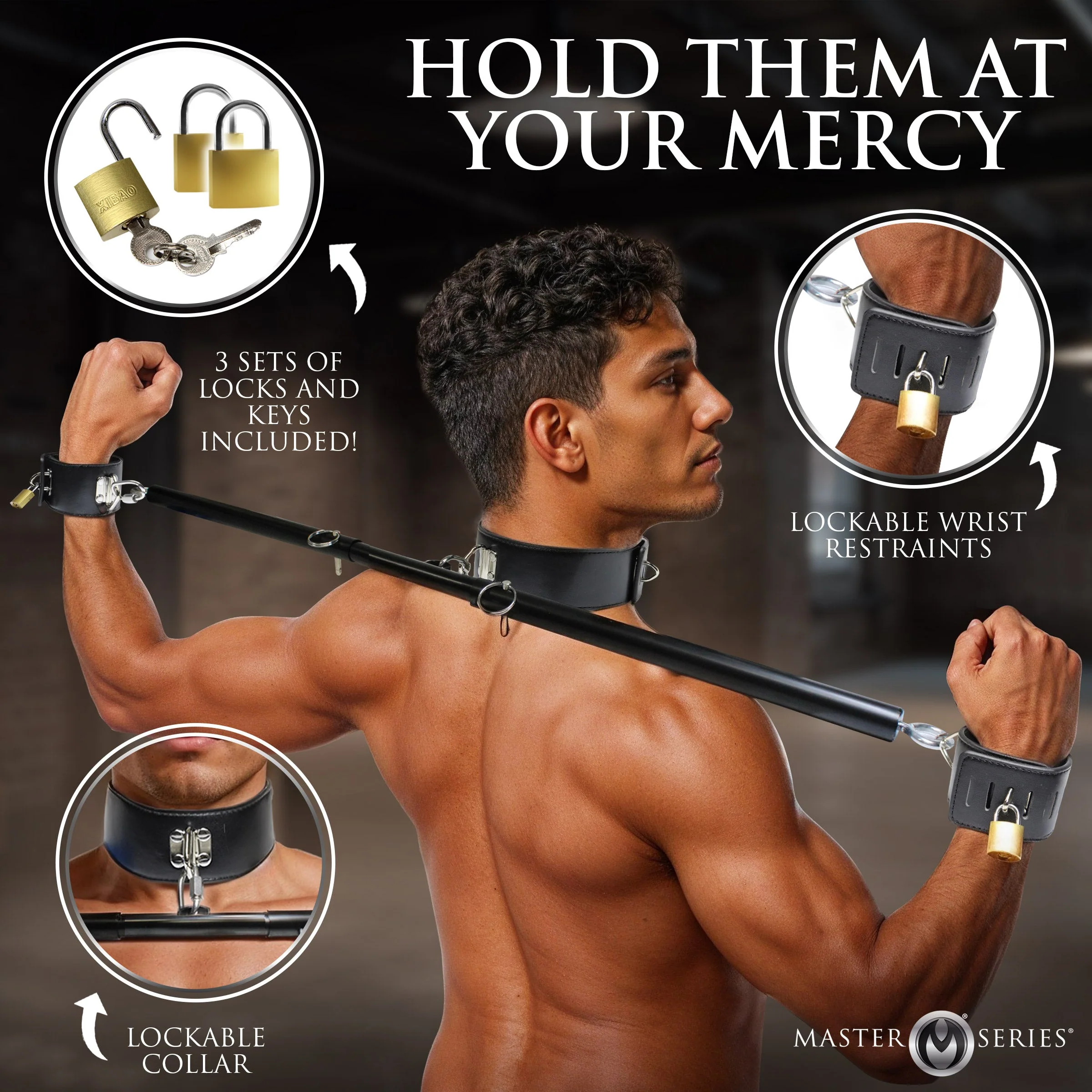 Dominion Bar Spreader Bar with Collar & Restraints - Image 2