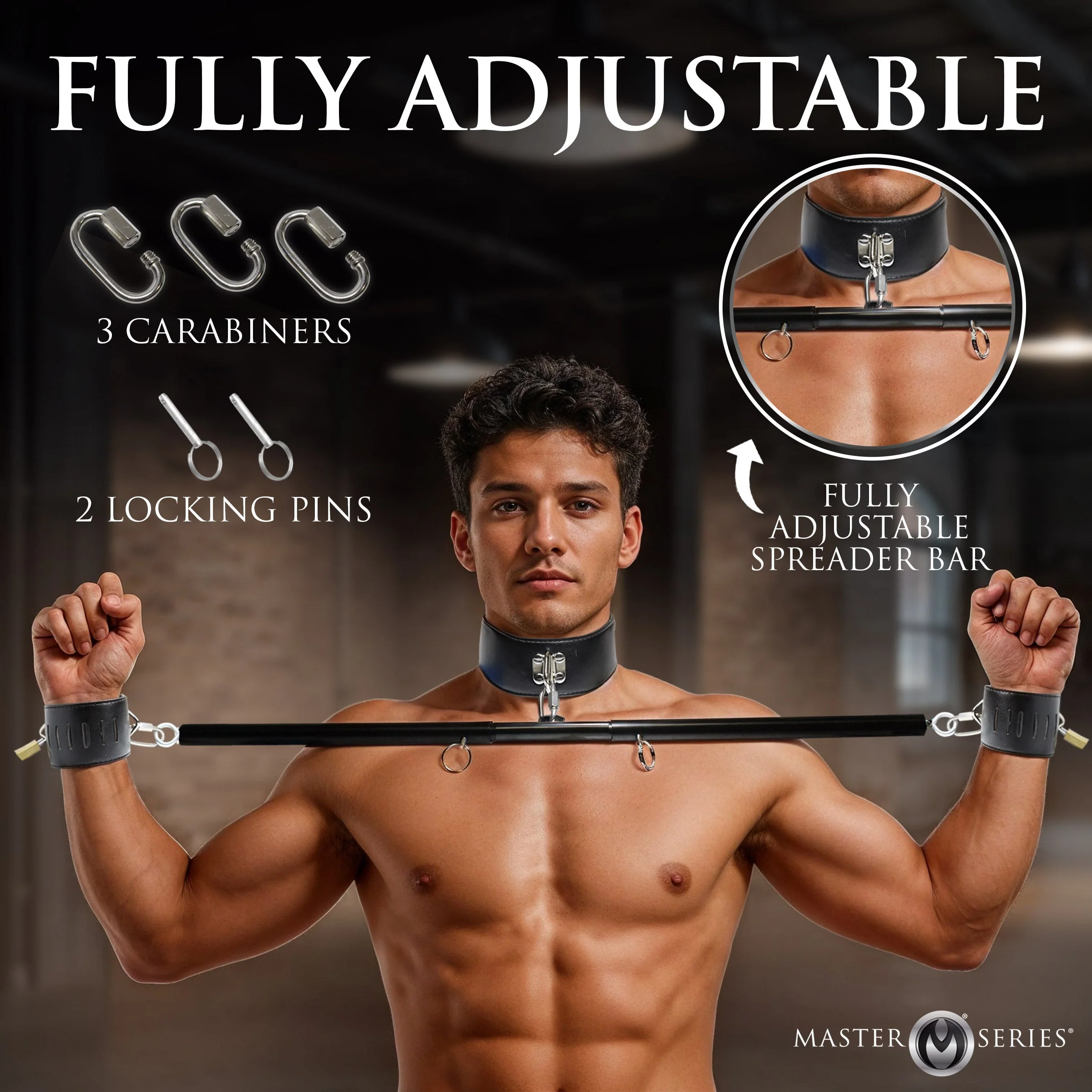 Dominion Bar Spreader Bar with Collar & Restraints - Image 3