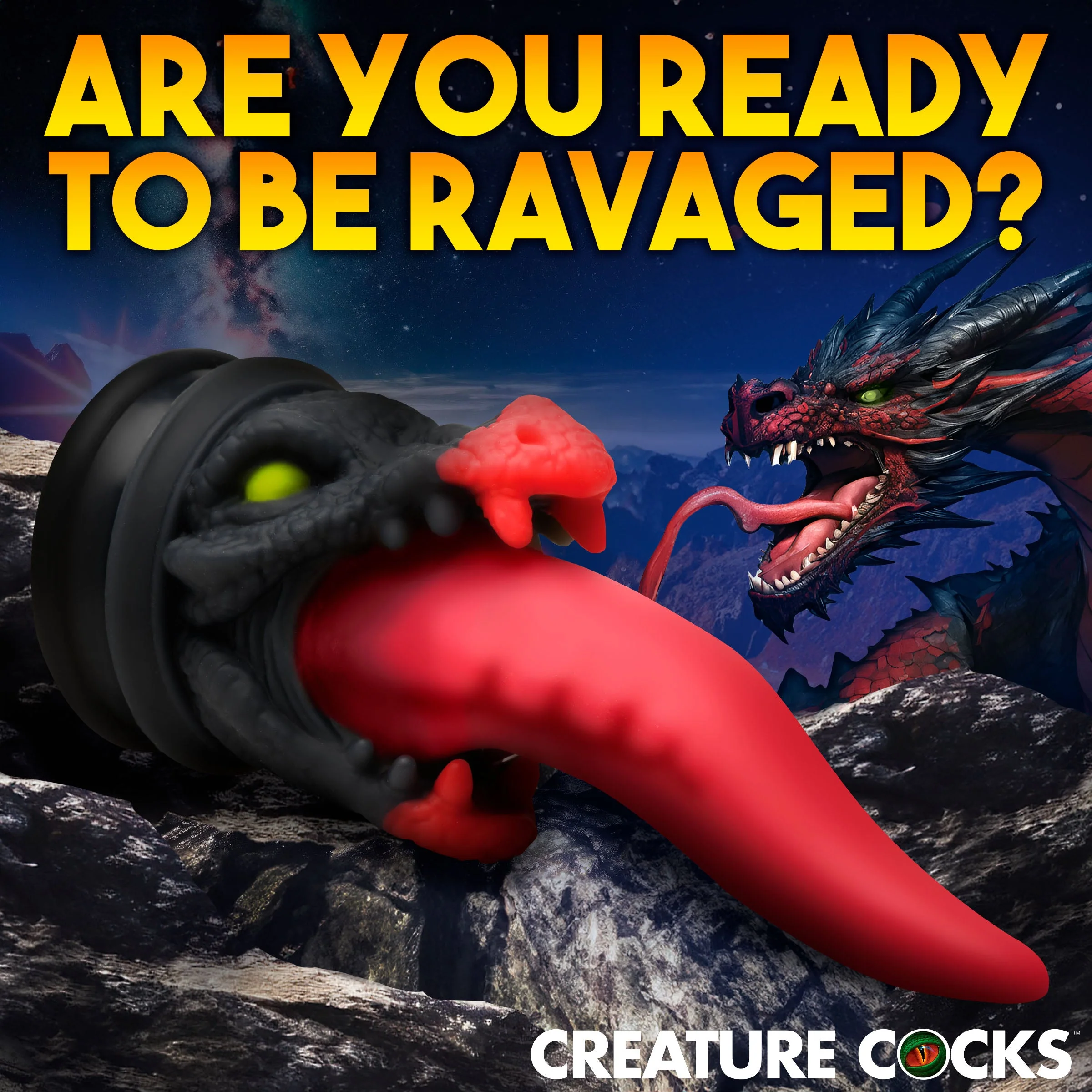 Dragon Roar Silicone Dildo + Free Lubricant - Image 4