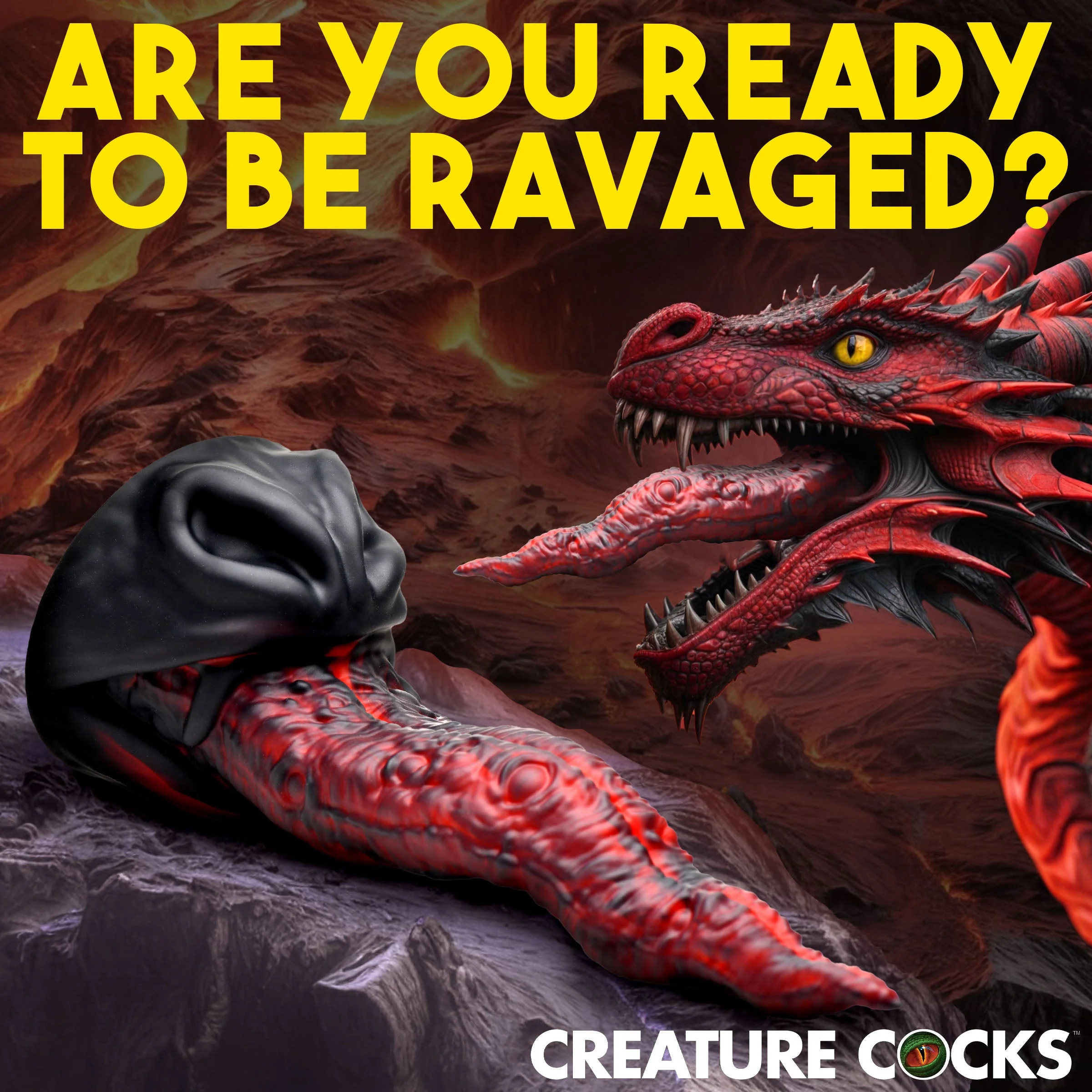 Dragon Tongue Silicone Dildo - Image 2