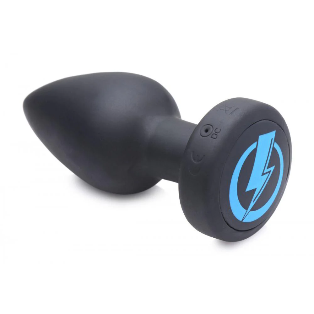 E-Stim Pro Silicone Vibrating Anal Plug with Remote Control - Image 4