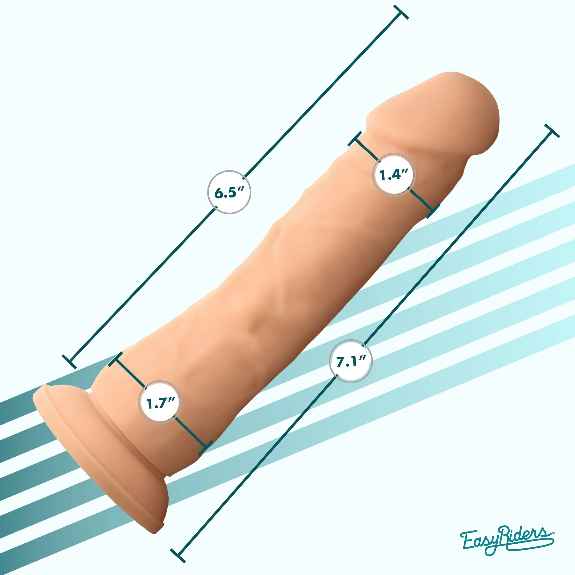 Easy Riders 7-inch Silicone Dildo - Image 5