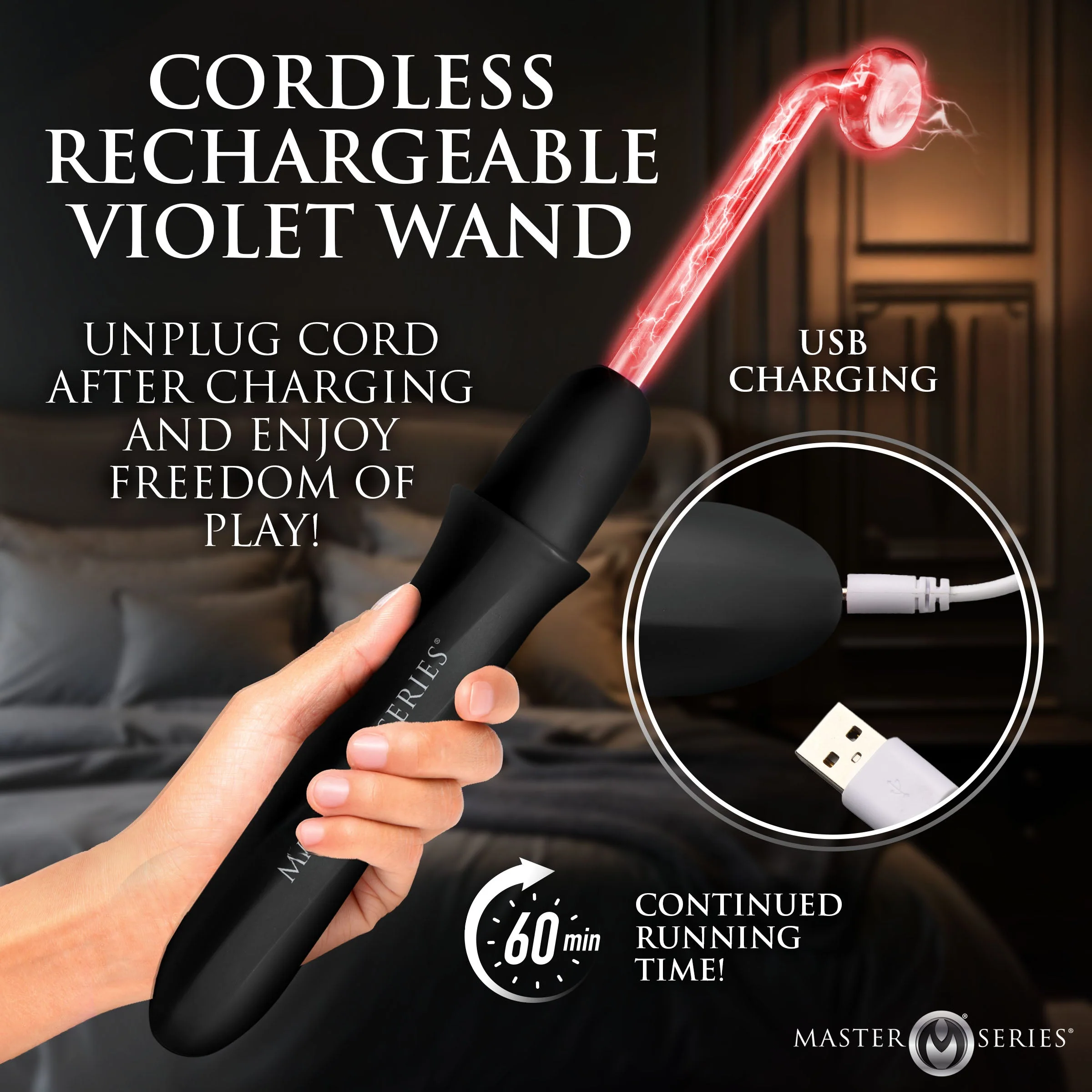 Elektrawand Rechargeable Violet Wand w/ Attachments - Image 10