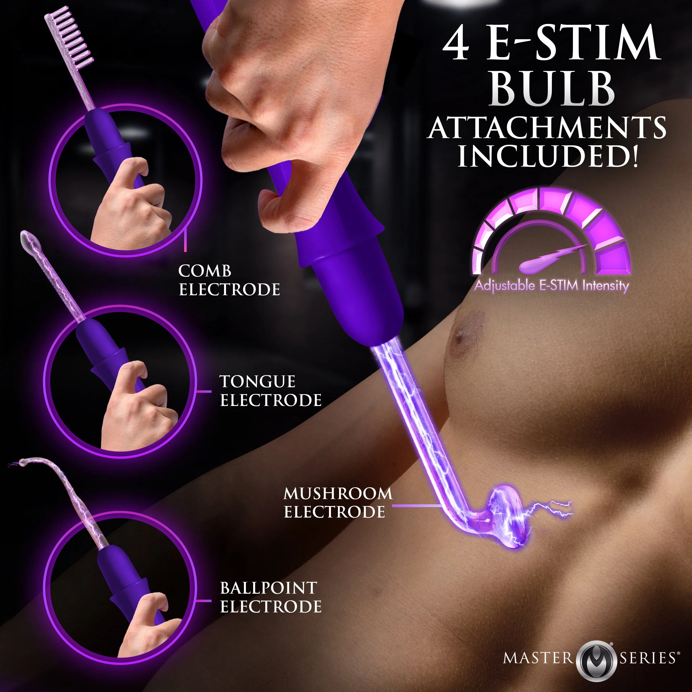 Elektrawand Rechargeable Violet Wand w/ Attachments - Image 5
