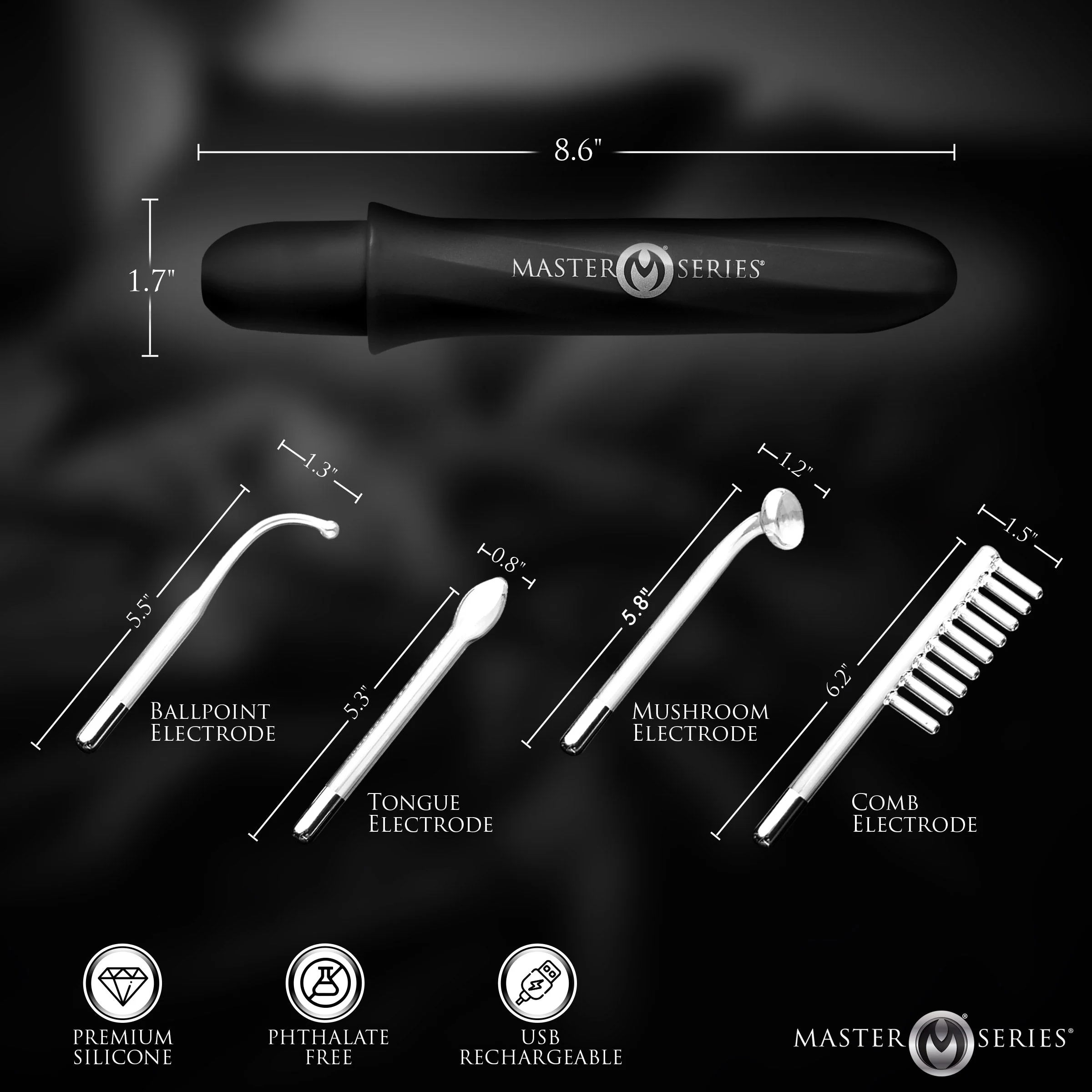 Elektrawand Rechargeable Violet Wand w/ Attachments - Image 6
