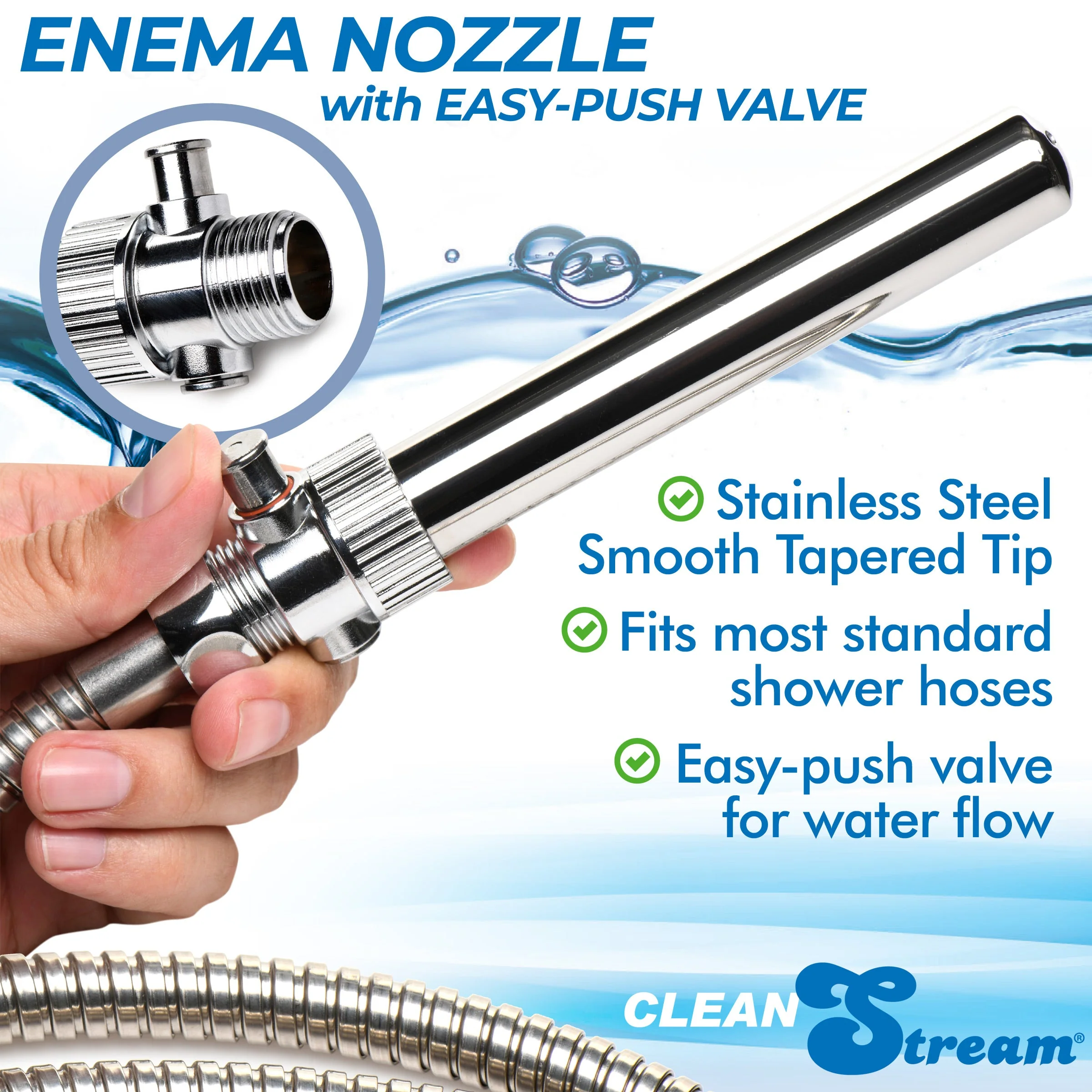 Enema Nozzle with Quick Shut Off/On Valve - Image 2