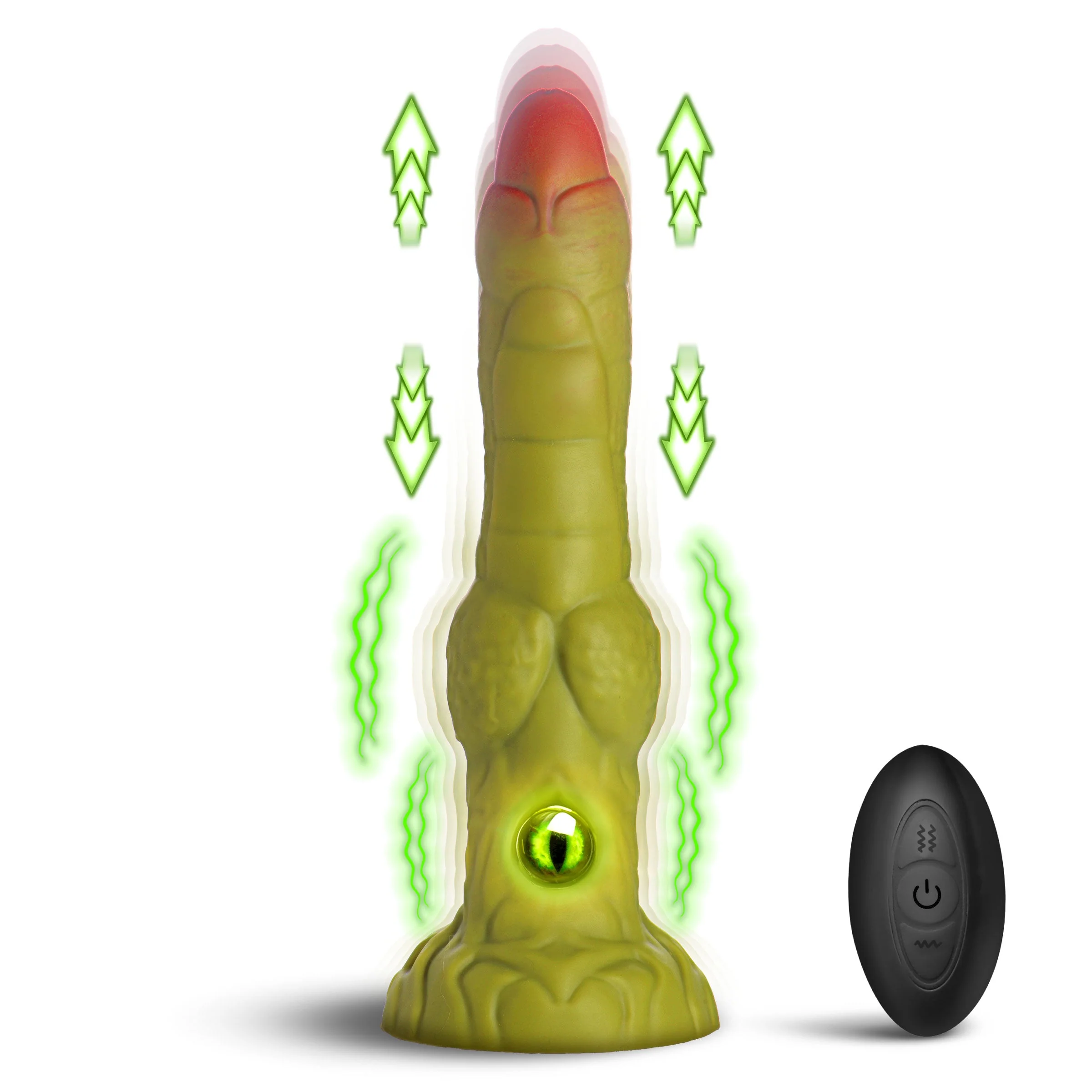 Eyegor Thrusting & Vibrating Silicone Dildo - Image 8