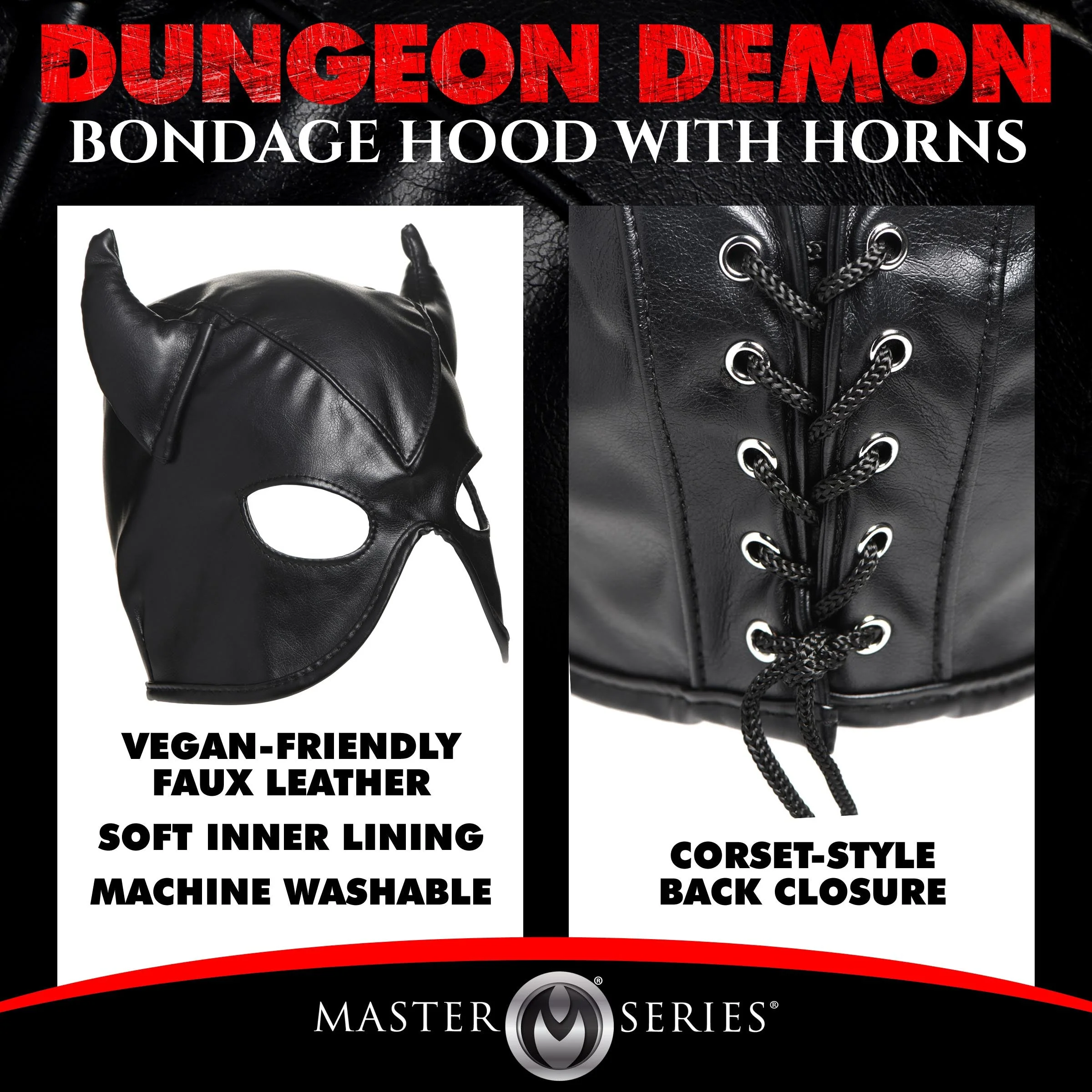 Fetish Hood with Horns - Image 3