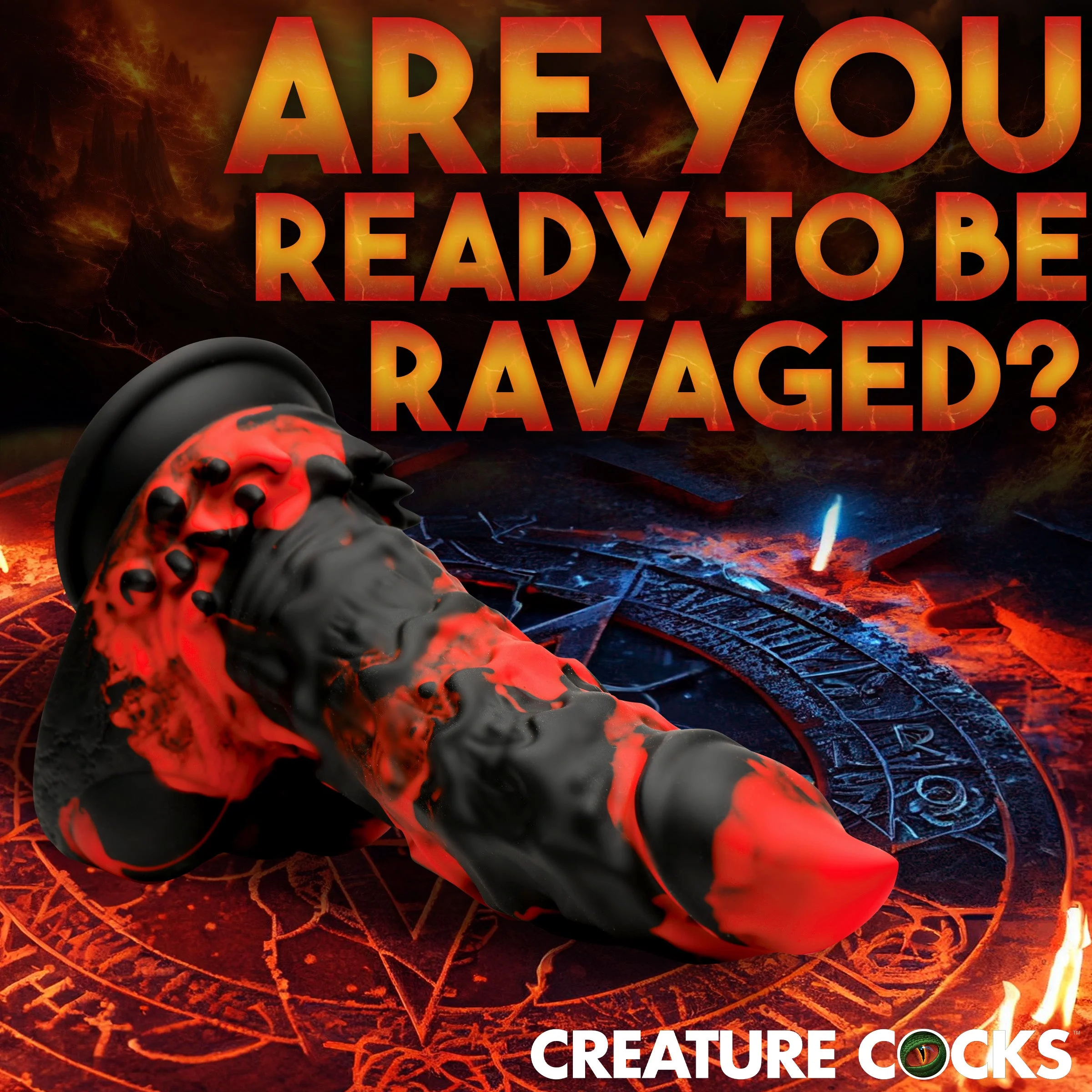 Fire Demon Monster Silicone Dildo - Image 3
