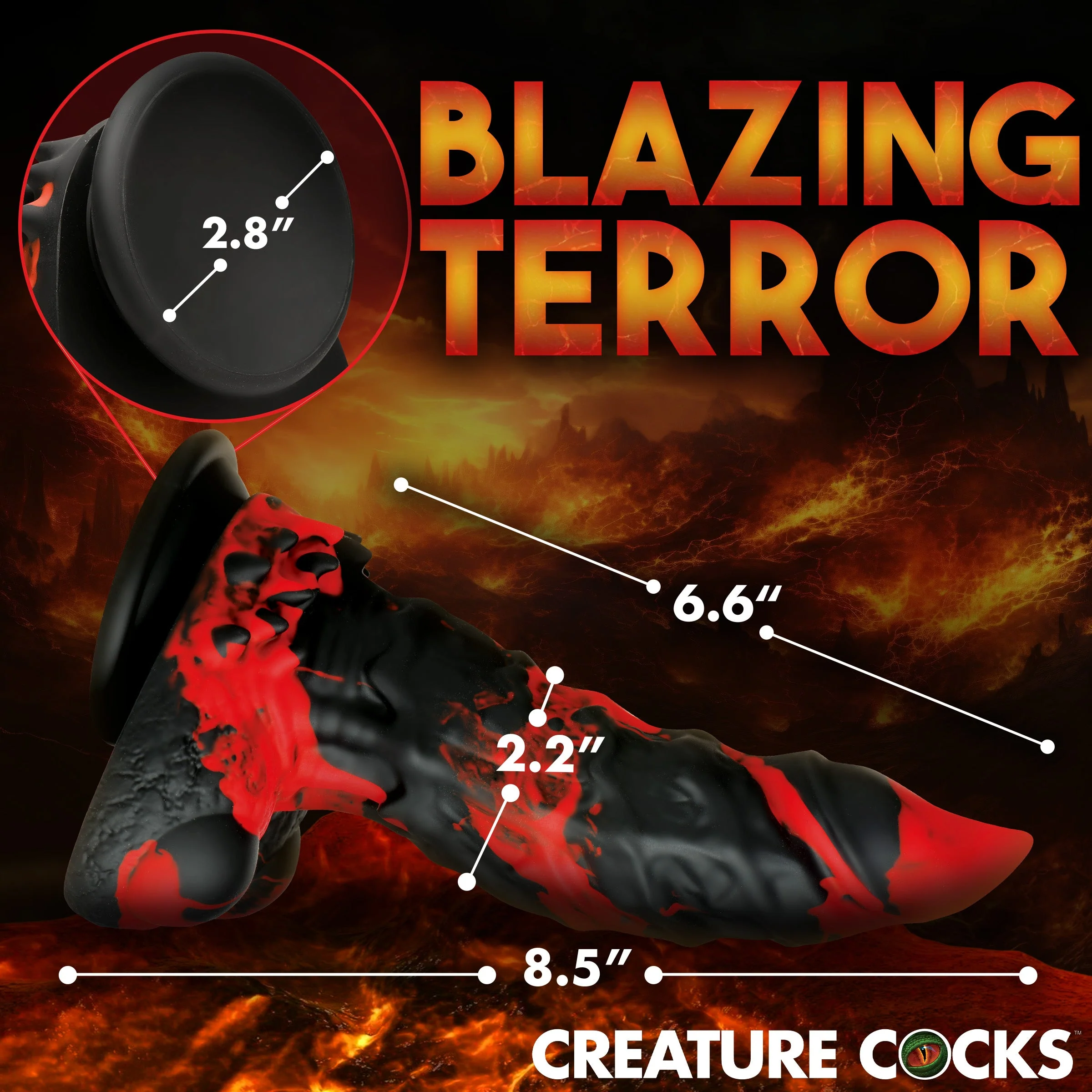 Fire Demon Monster Silicone Dildo - Image 4