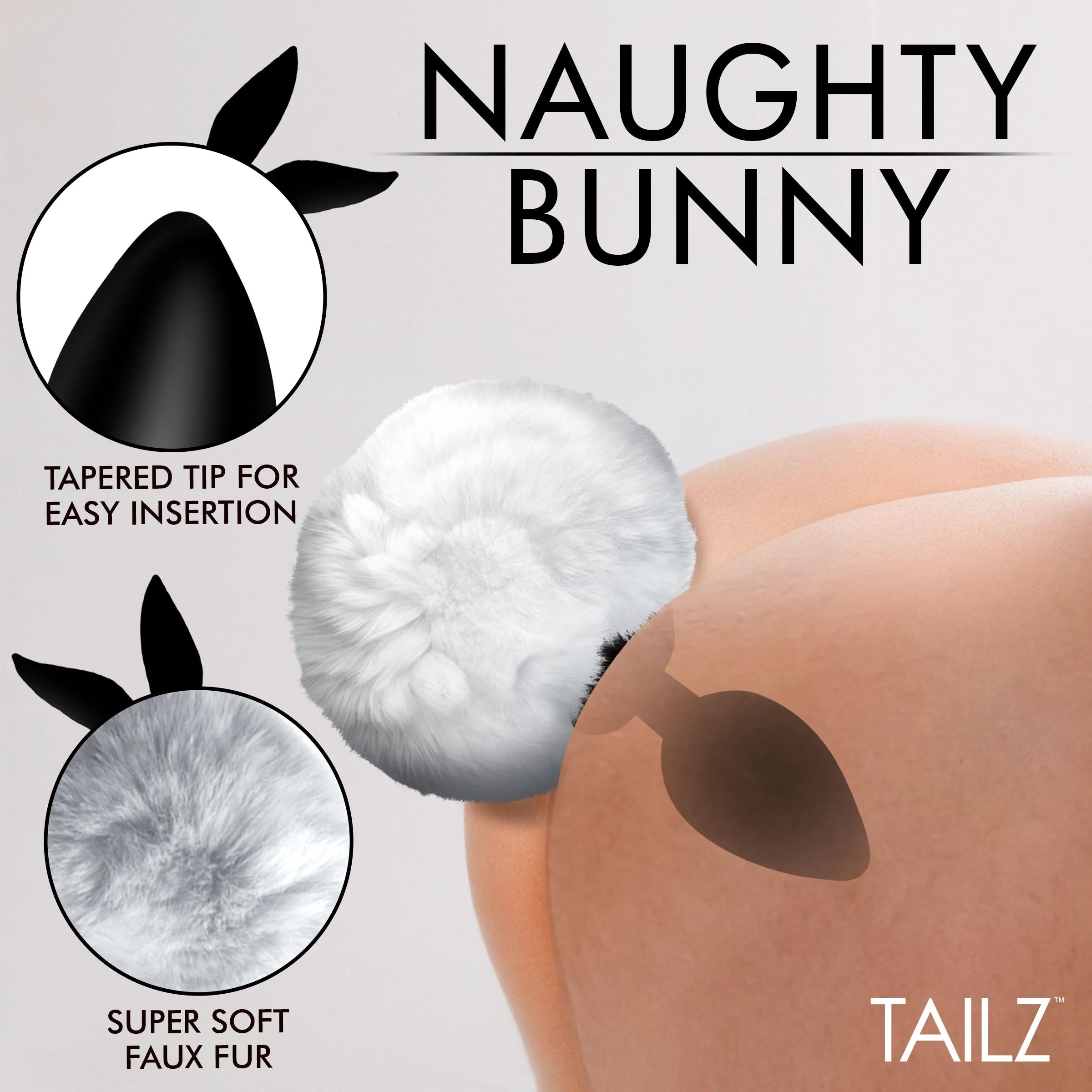 Fluffy Bunny Tail Silicone Plug - Image 2
