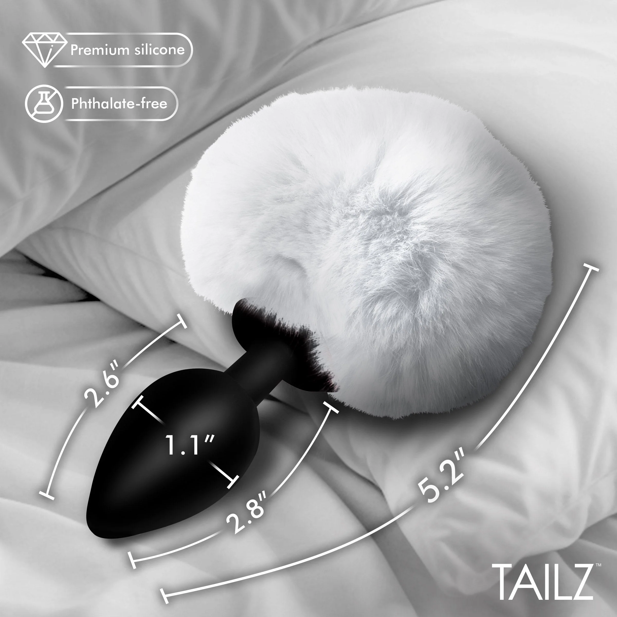 Fluffy Bunny Tail Silicone Plug - Image 3