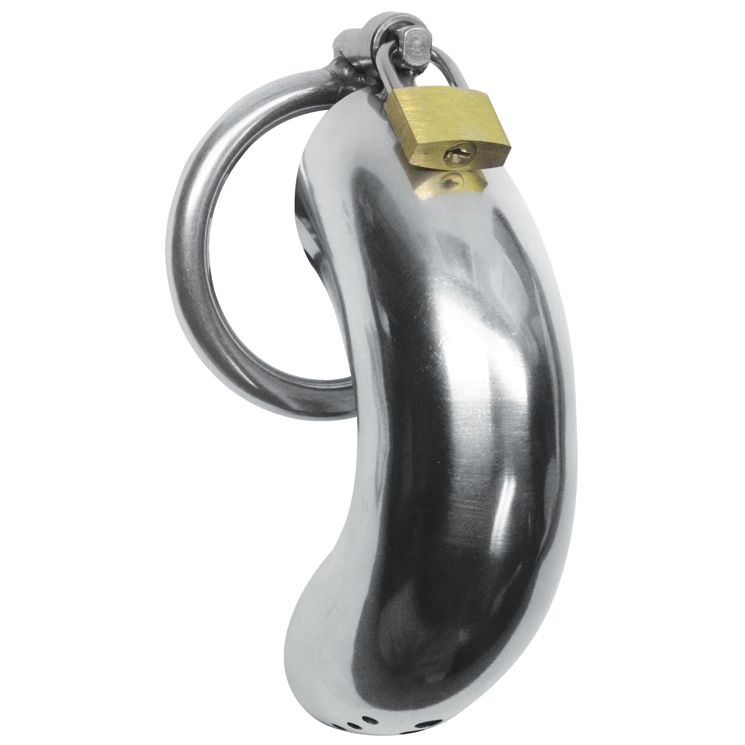 Forged Captor Locking Stainless Steel Chasity Cage - Image 3