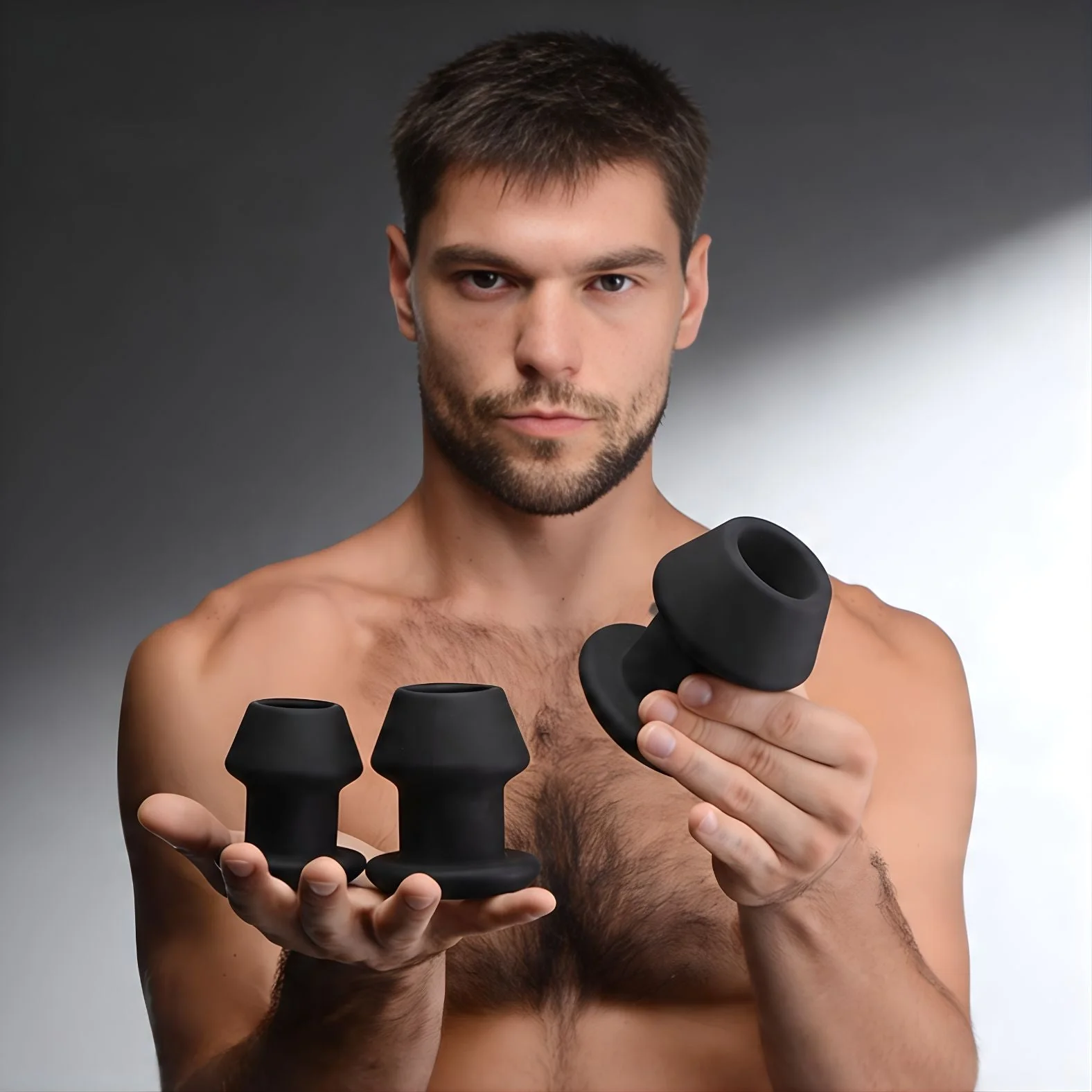 Gape-Grommets 3 Piece Hollow Silicone Anal Dilator Set - Image 2