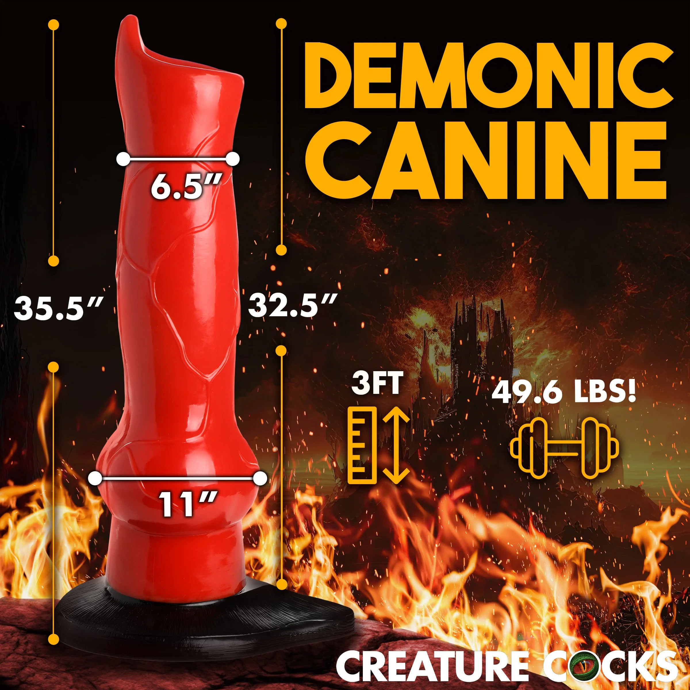 Giant Hell-Hound Canine 3ft Dildo - Image 4