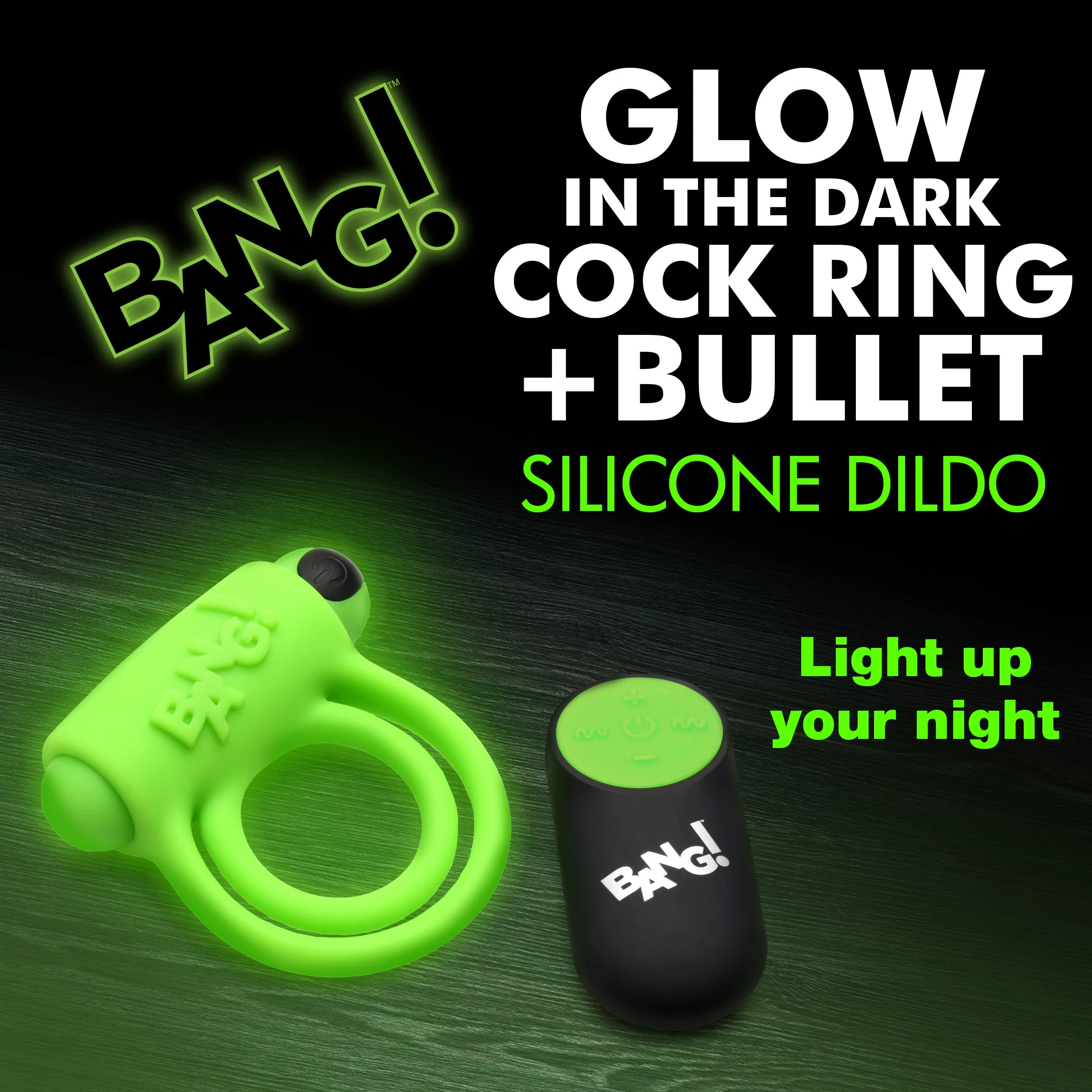 Glow-in-the-Dark Silicone Vibrating Cock Ring - Image 6