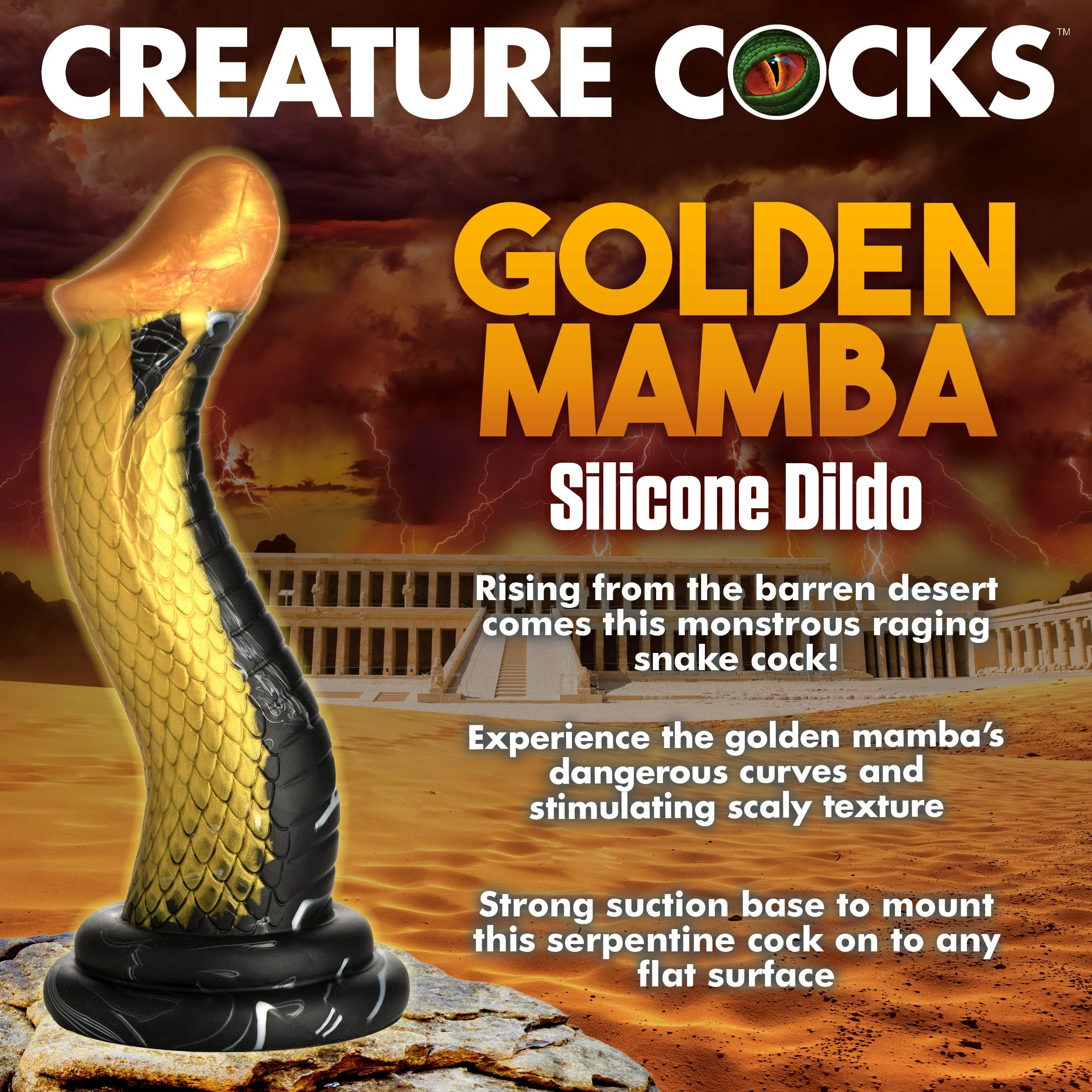 Golden Mamba Silicone Dildo - Image 2