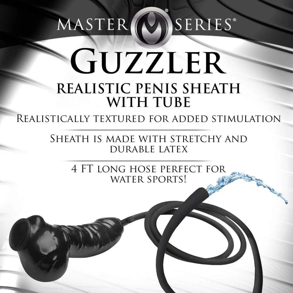 Guzzler Realistic Penis Sheath with Tube - Image 2