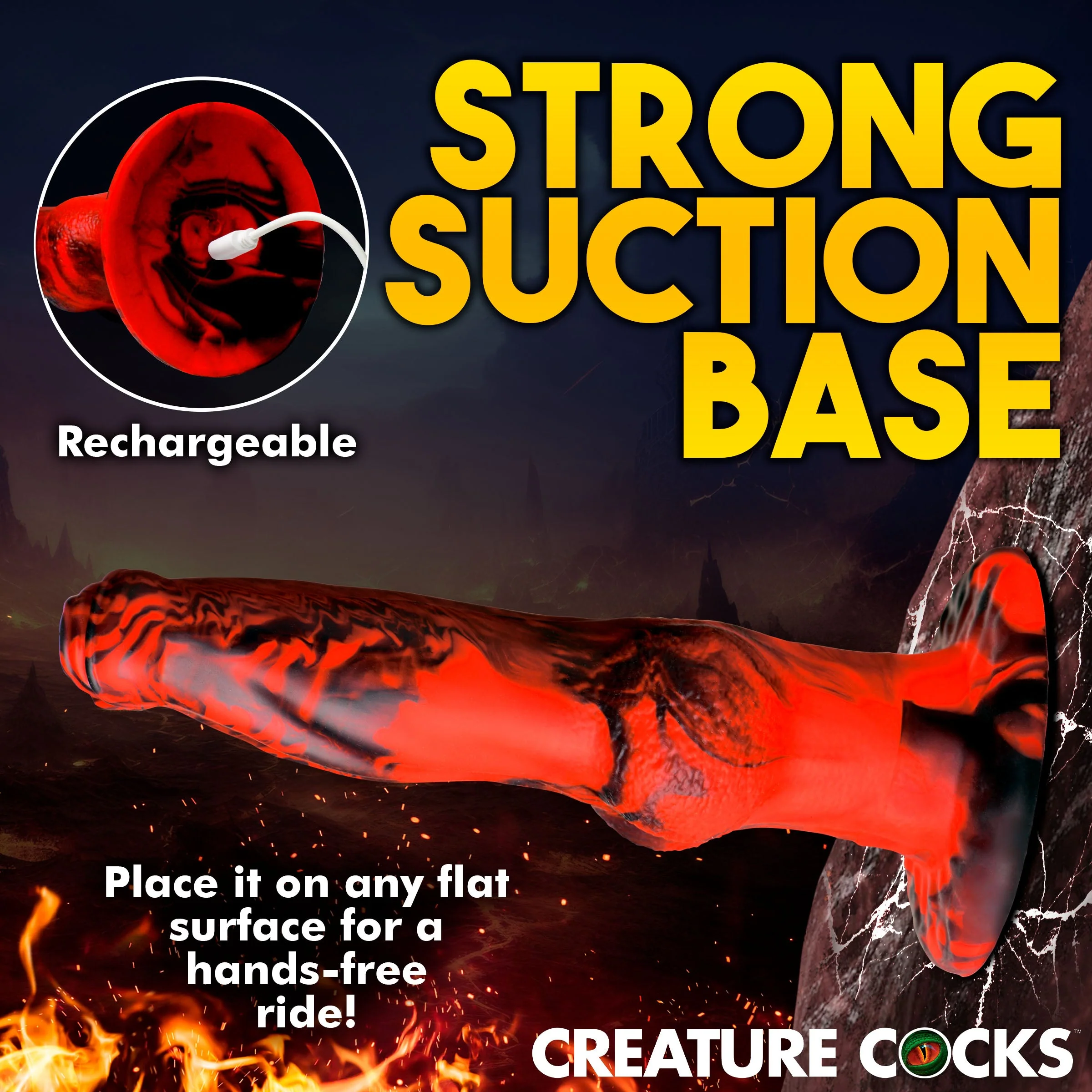 Hell Wolf Thrusting and Vibrating Silicone Dildo - Image 8