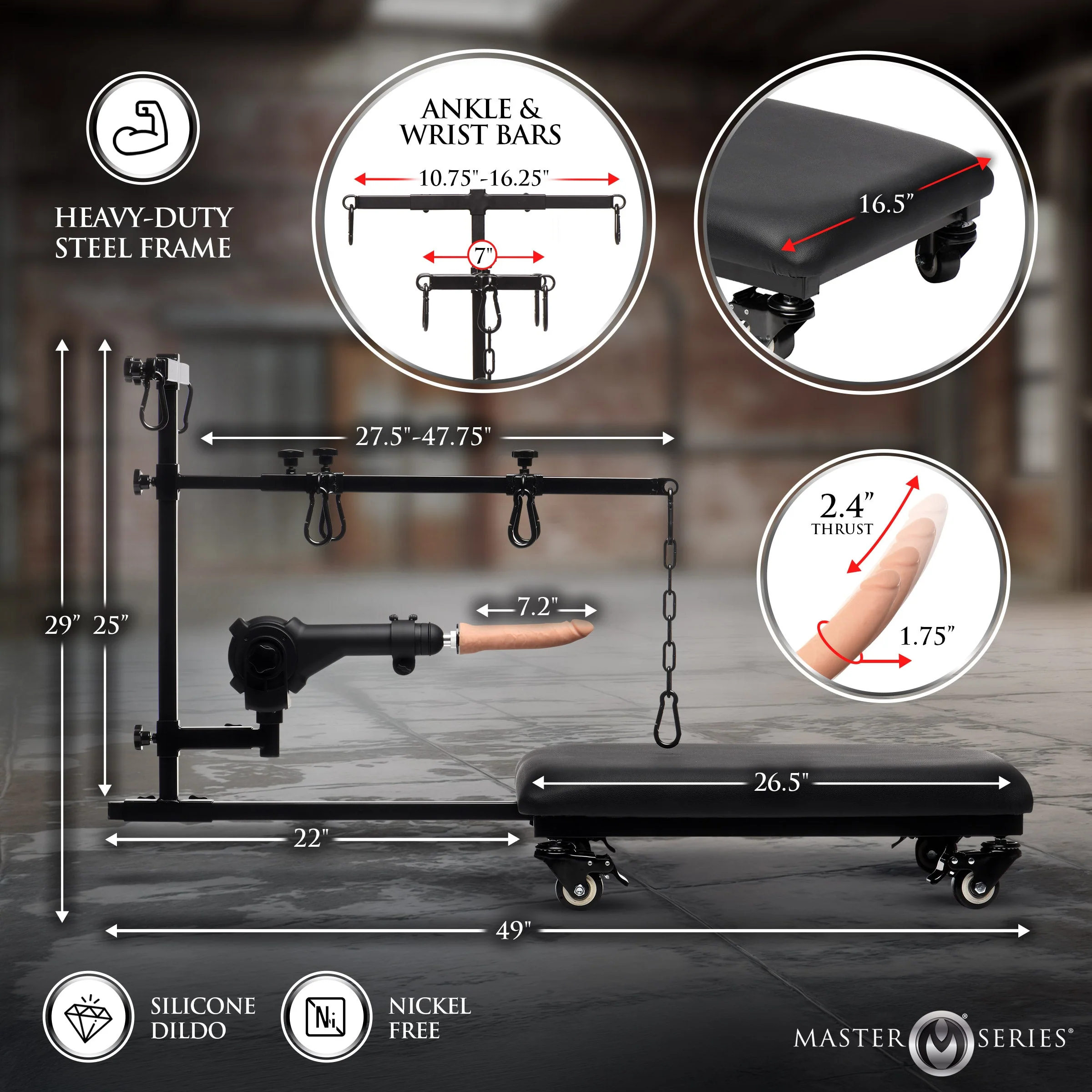 Hog Tie Restraint Rack with Sex Machine - Image 6