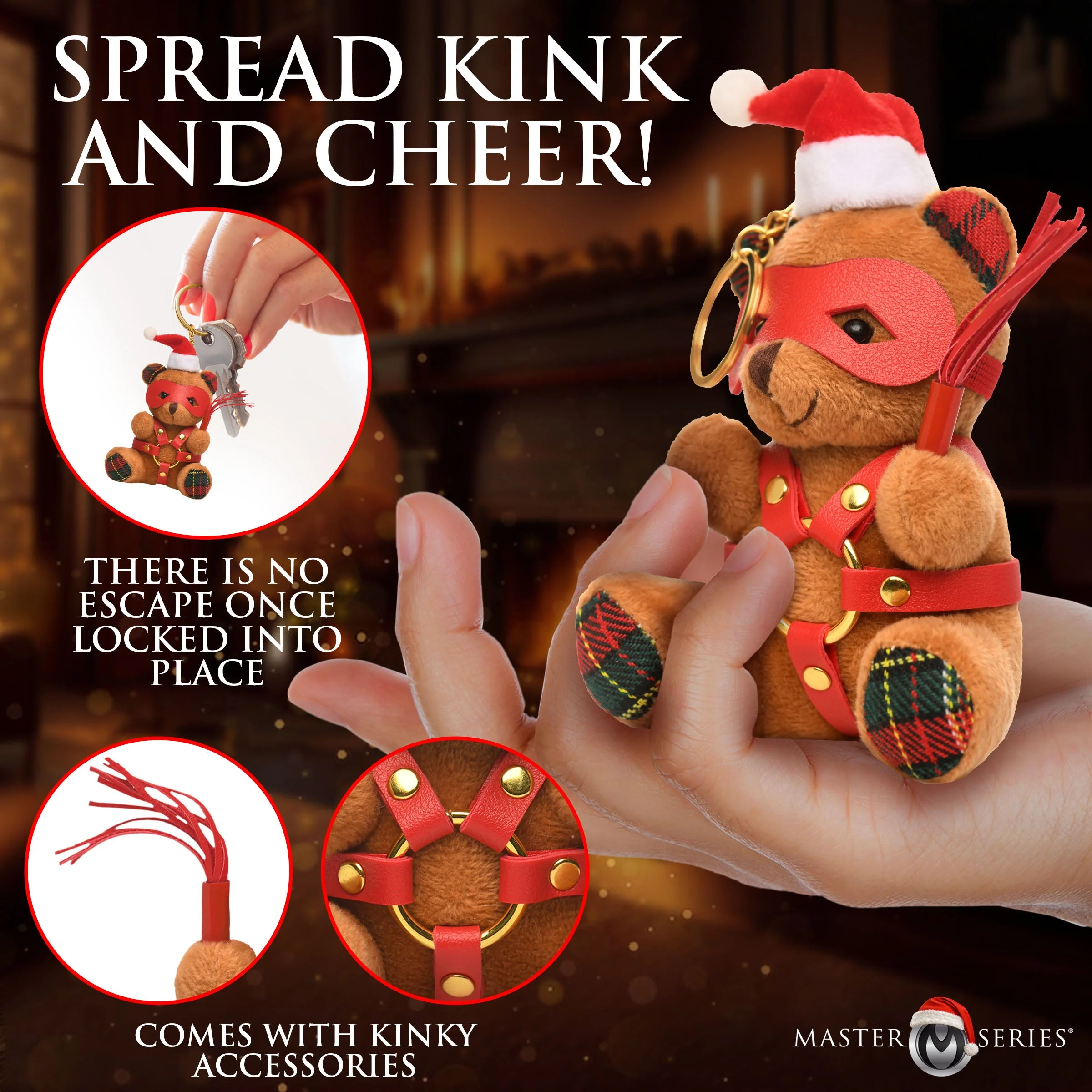 Holiday Bondage Bear Keychain - Image 3