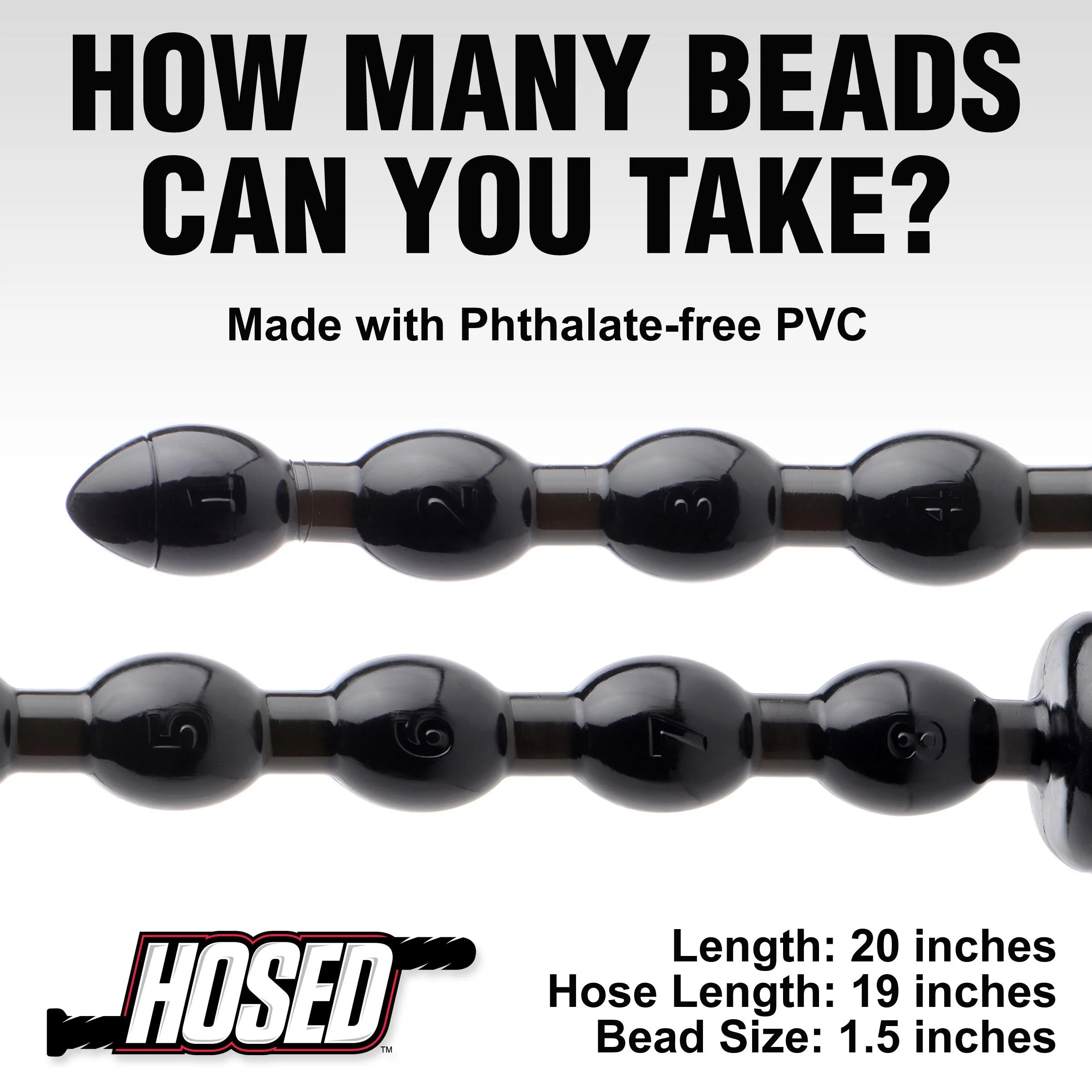 Hosed 19 Inch Beaded Anal Snake - Image 5