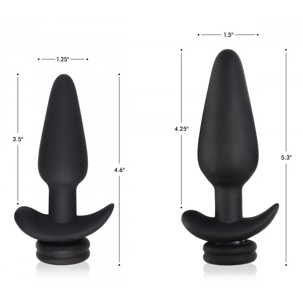 Interchangeable 10X Vibrating Silicone Anal Plug with Remote - Image 2