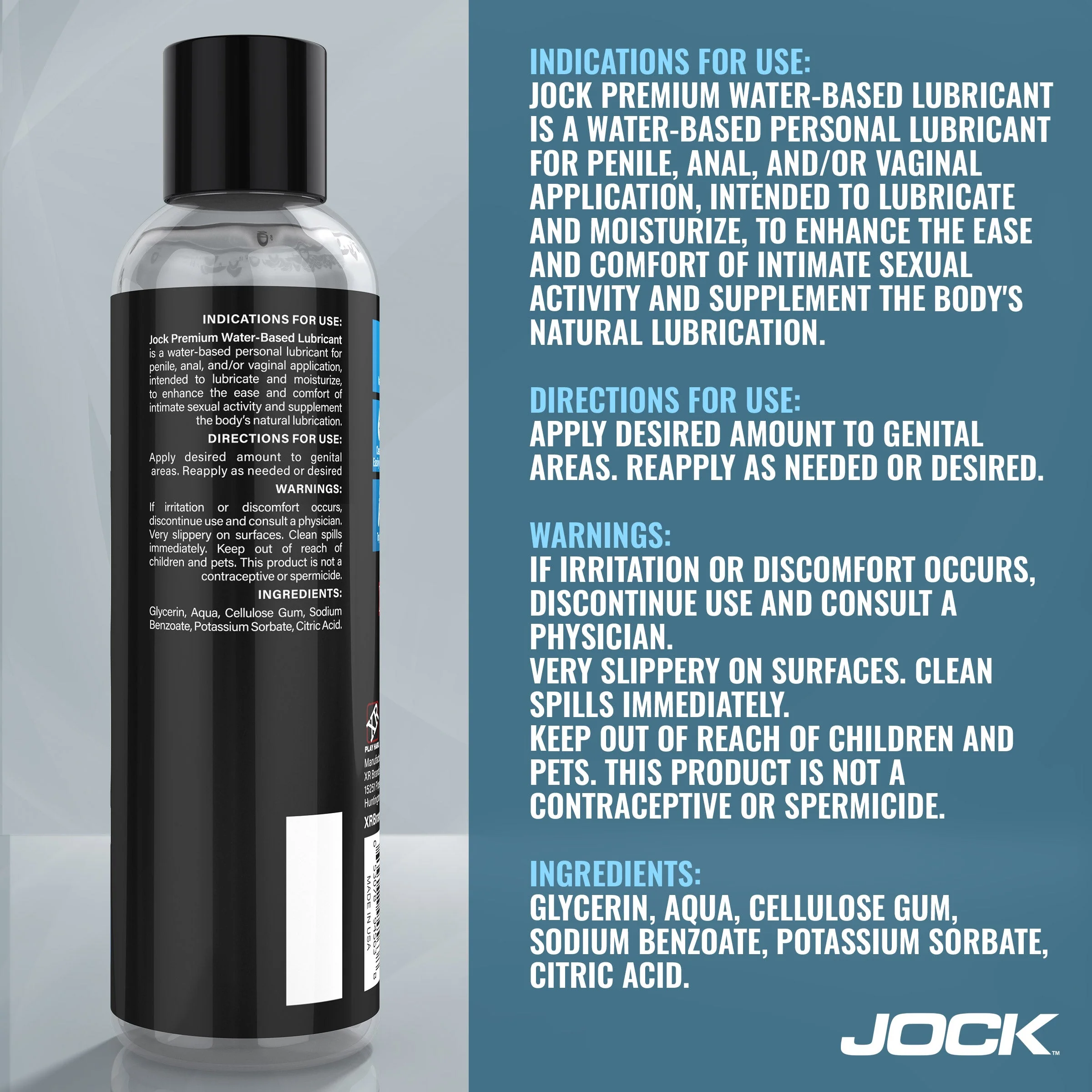 8oz JOCK Premium Water Based Lubricant - Image 5