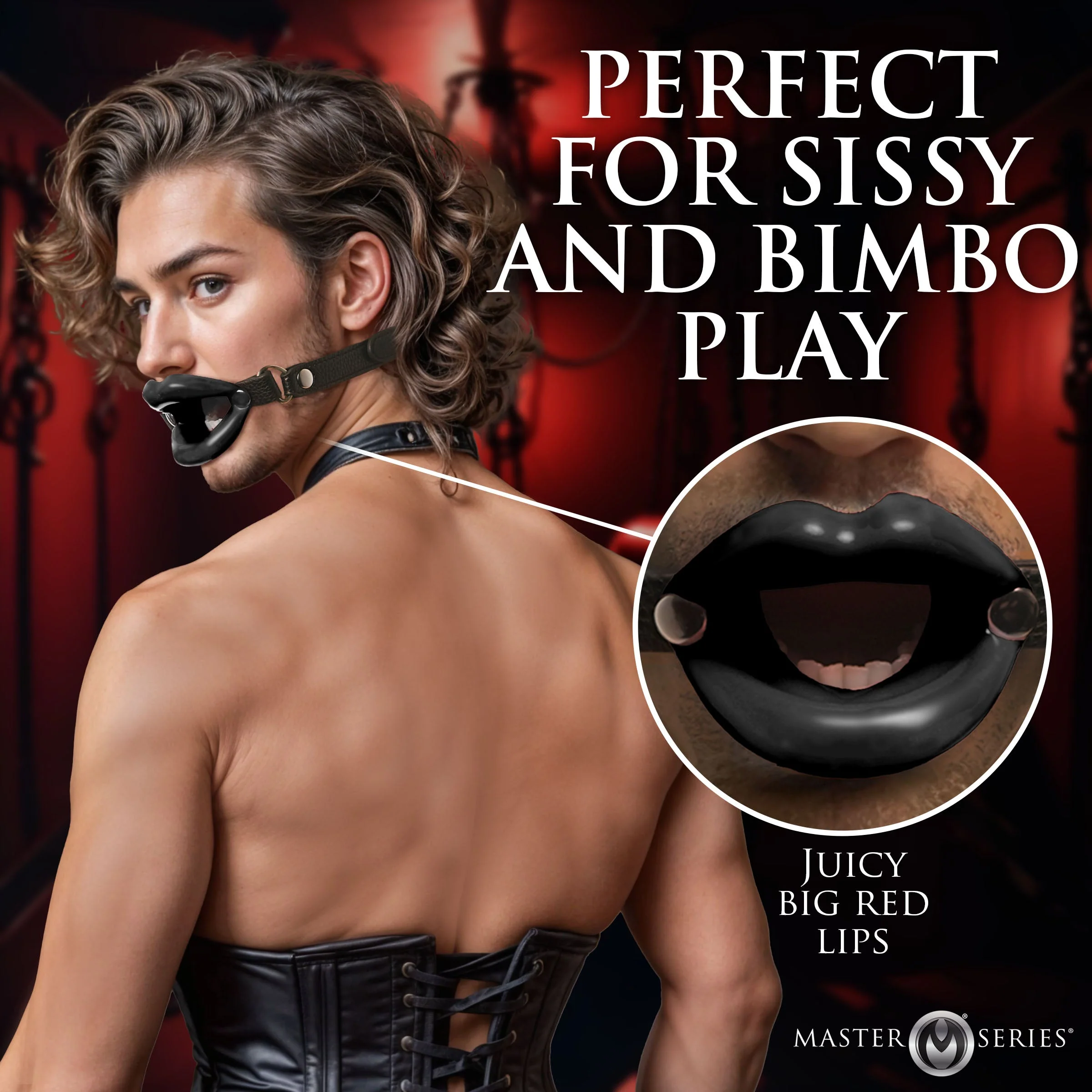 Juicy Lips Silicone Open Mouth Gag - Image 2