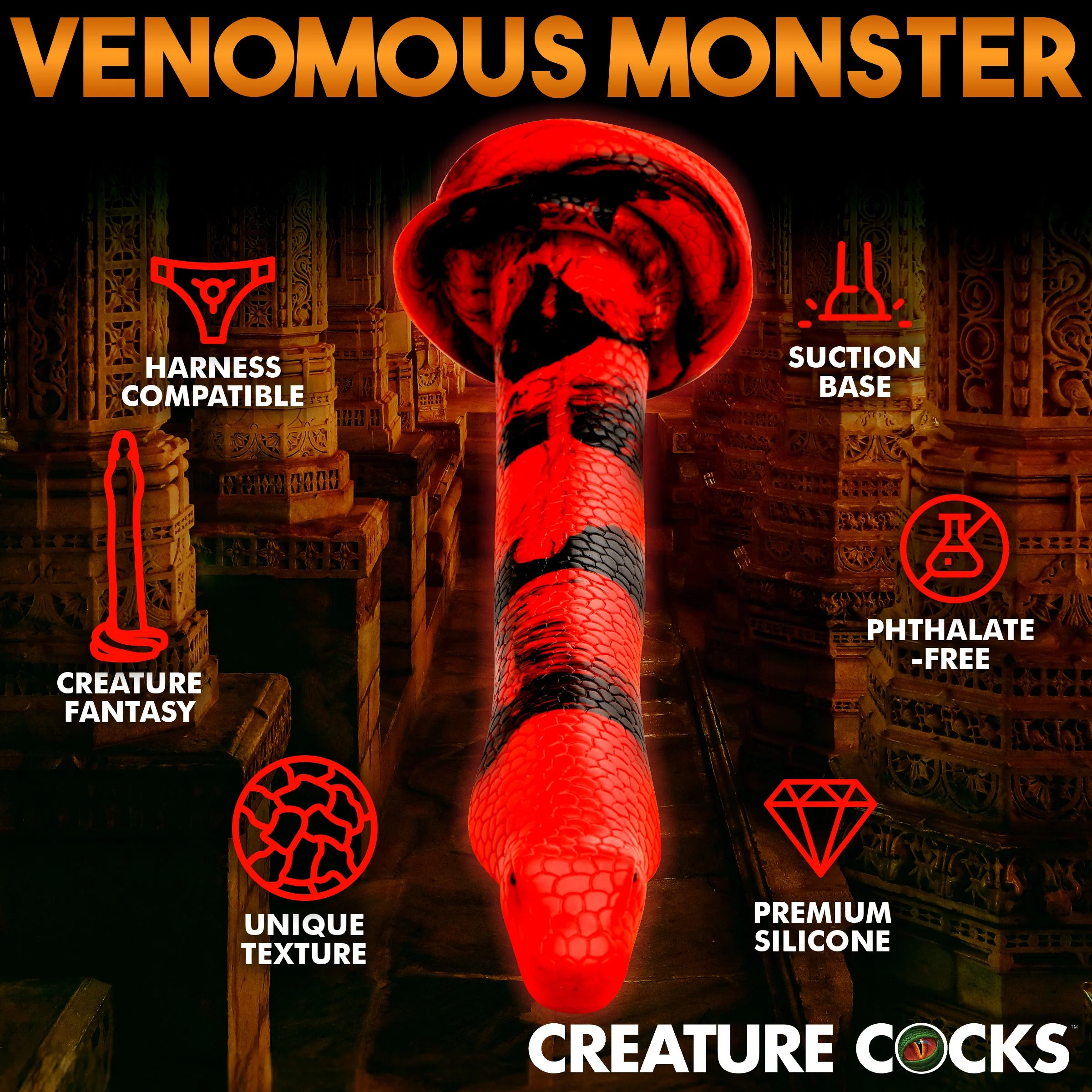Giant King Cobra Silicone Dildo - Image 3
