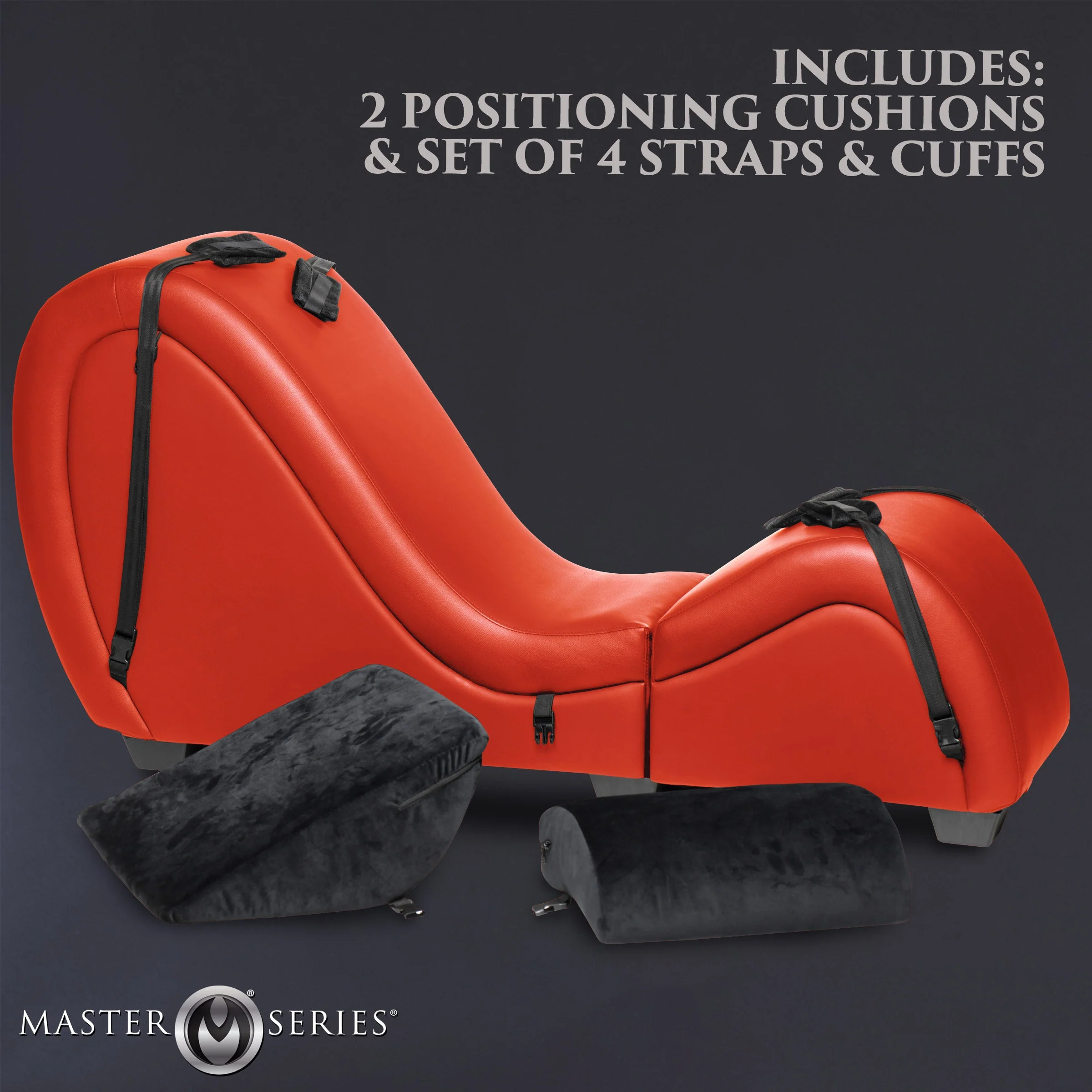 Red Detachable Kinky Couch Sex Chaise with Love Pillows - Image 5
