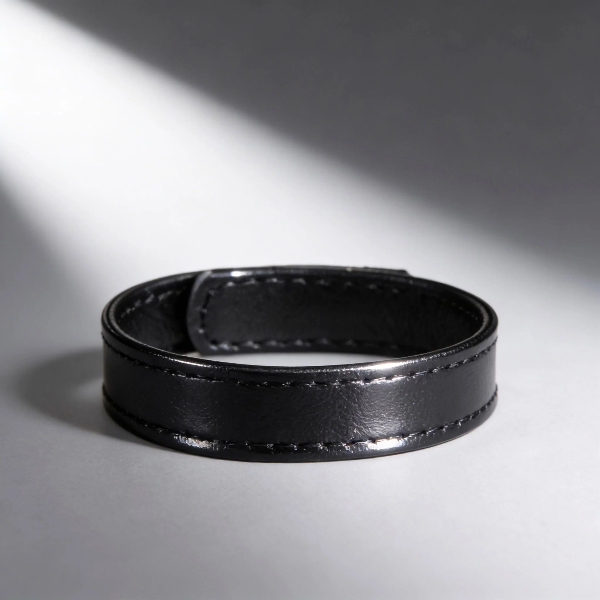 Leather and Velcro Cock Ring - Image 3