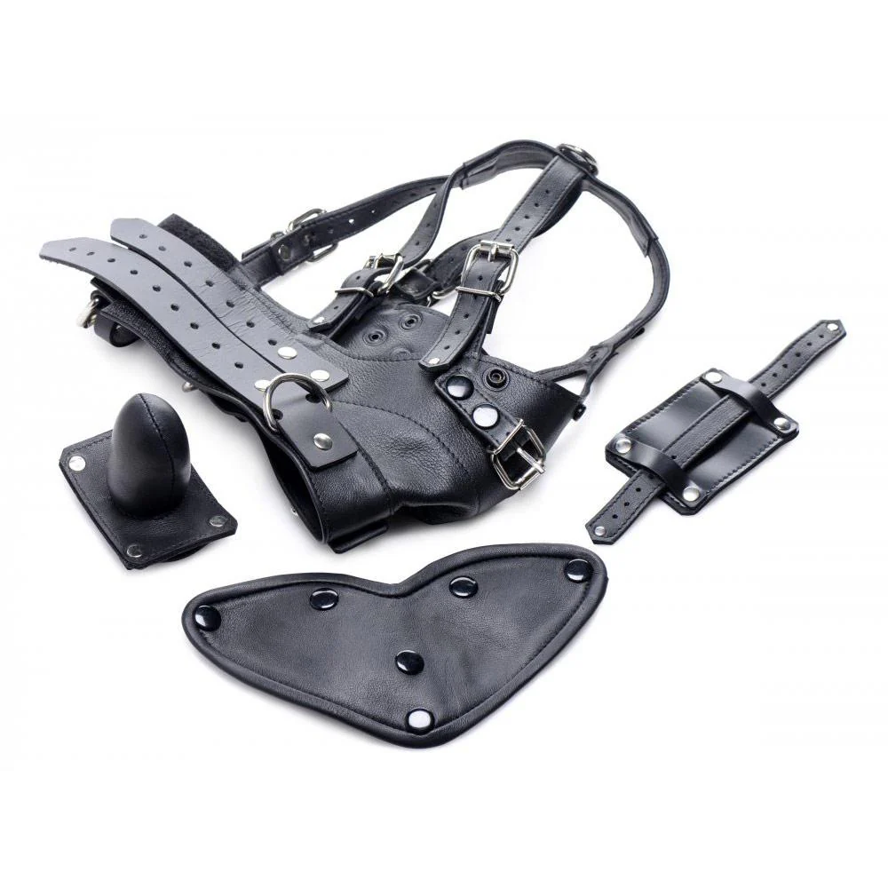 Leather Head Harness with Removeable Gag - Image 9