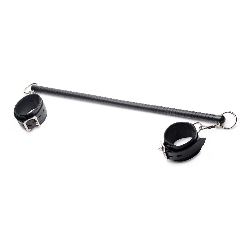 Leather Wrapped Spreader Bar with Cuffs - Image 3