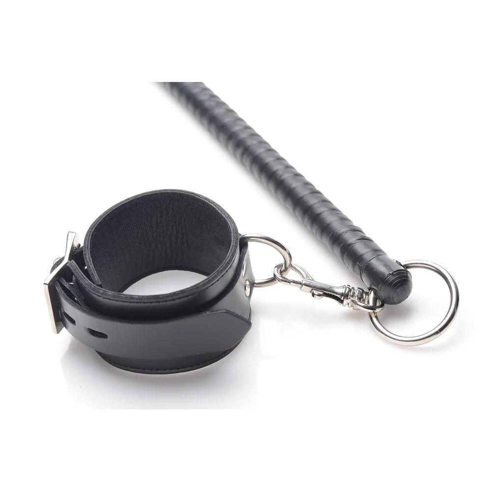 Leather Wrapped Spreader Bar with Cuffs - Image 4