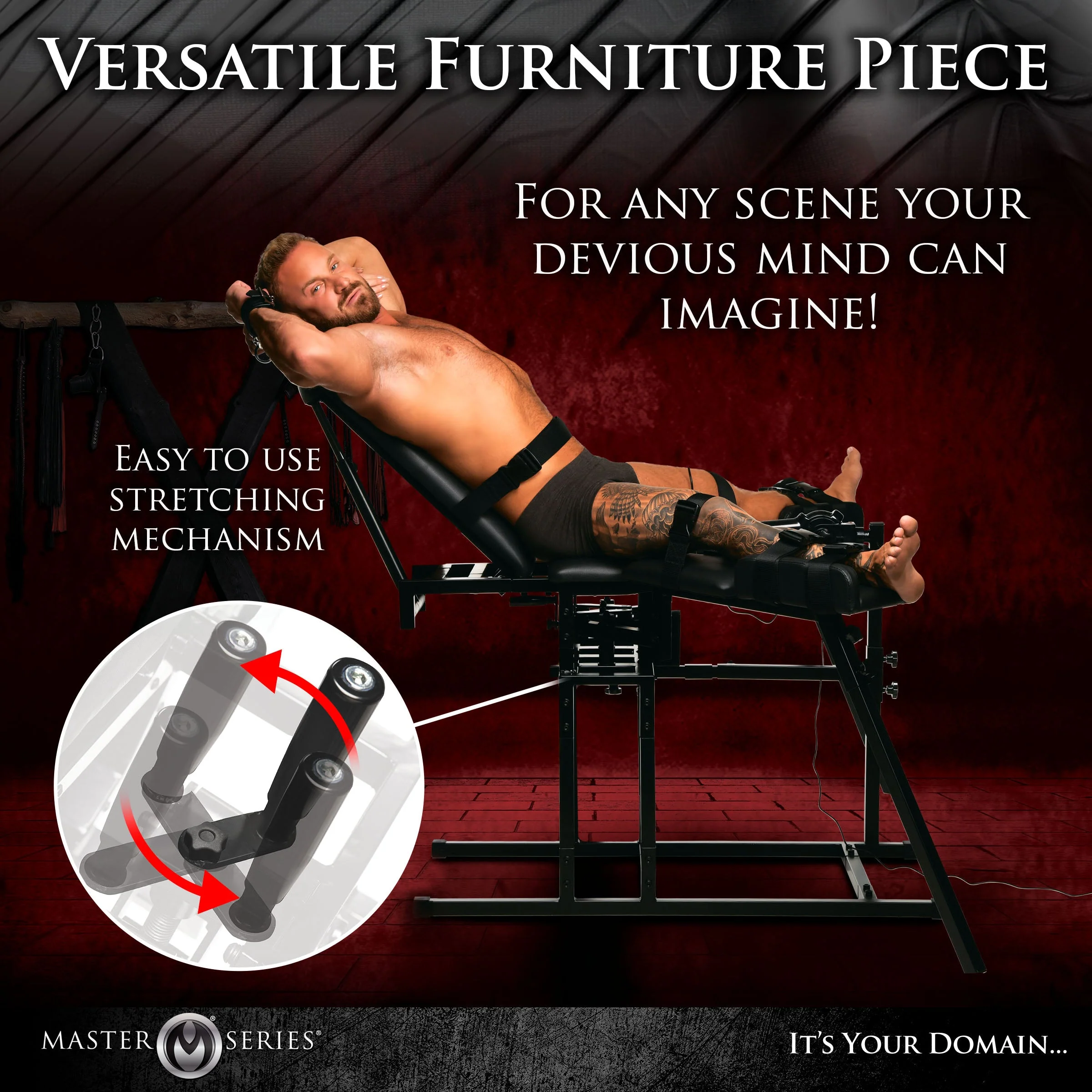 Leg Spreader Obedience Chair with Sex Machine - Image 4