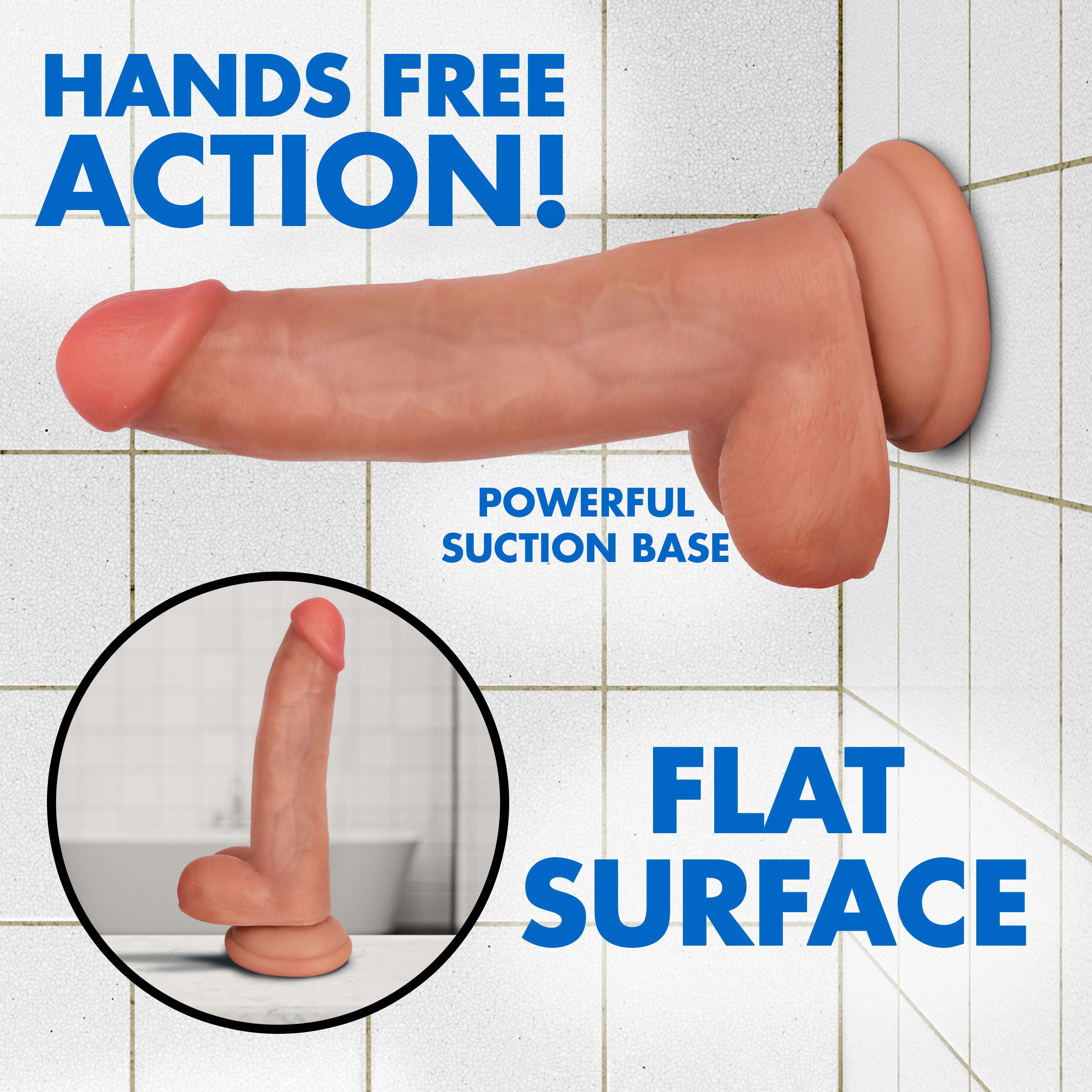 Light Bareskin Dildo With Balls - Image 4