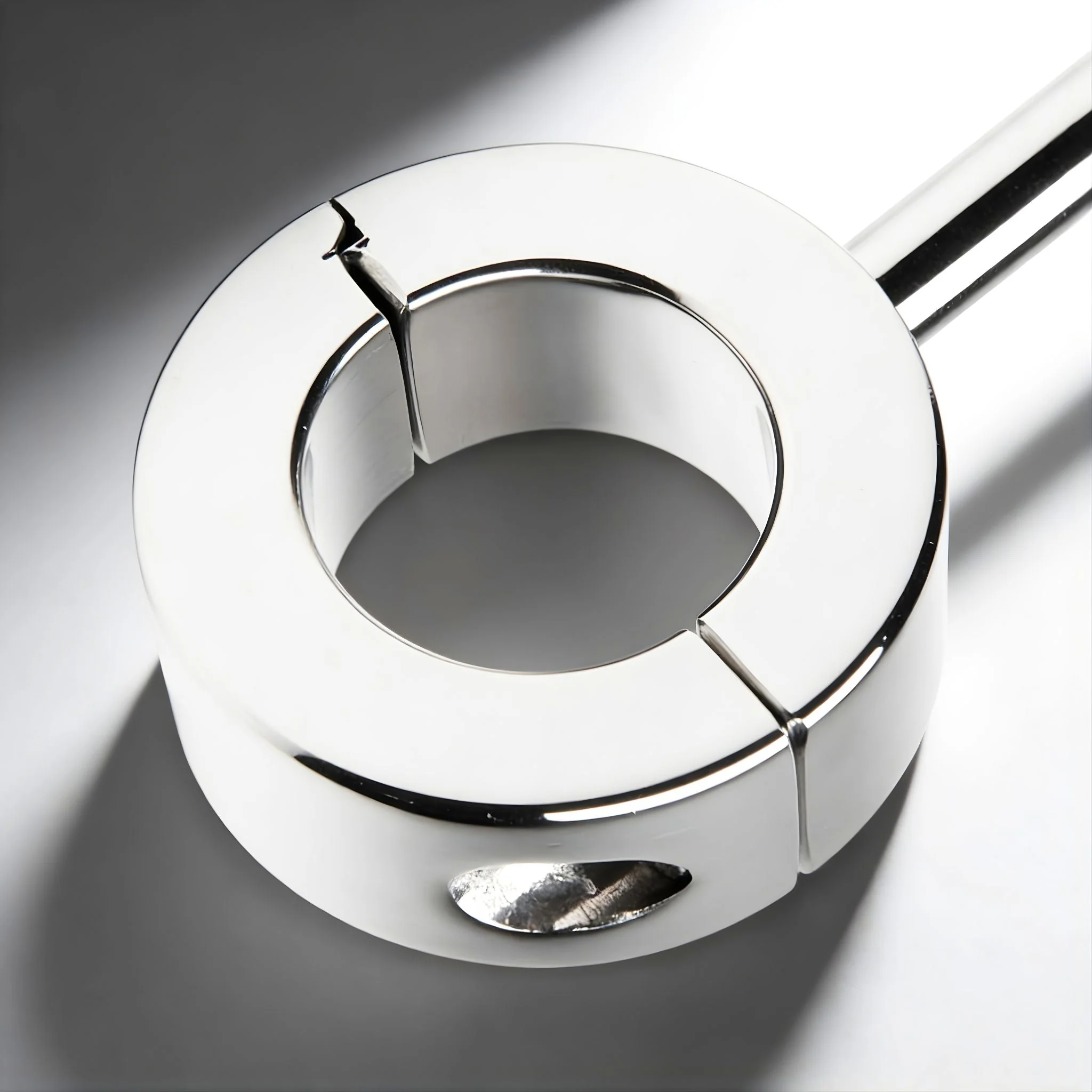 Locking Mounted CBT Scrotum Cuff with Bar - Image 3