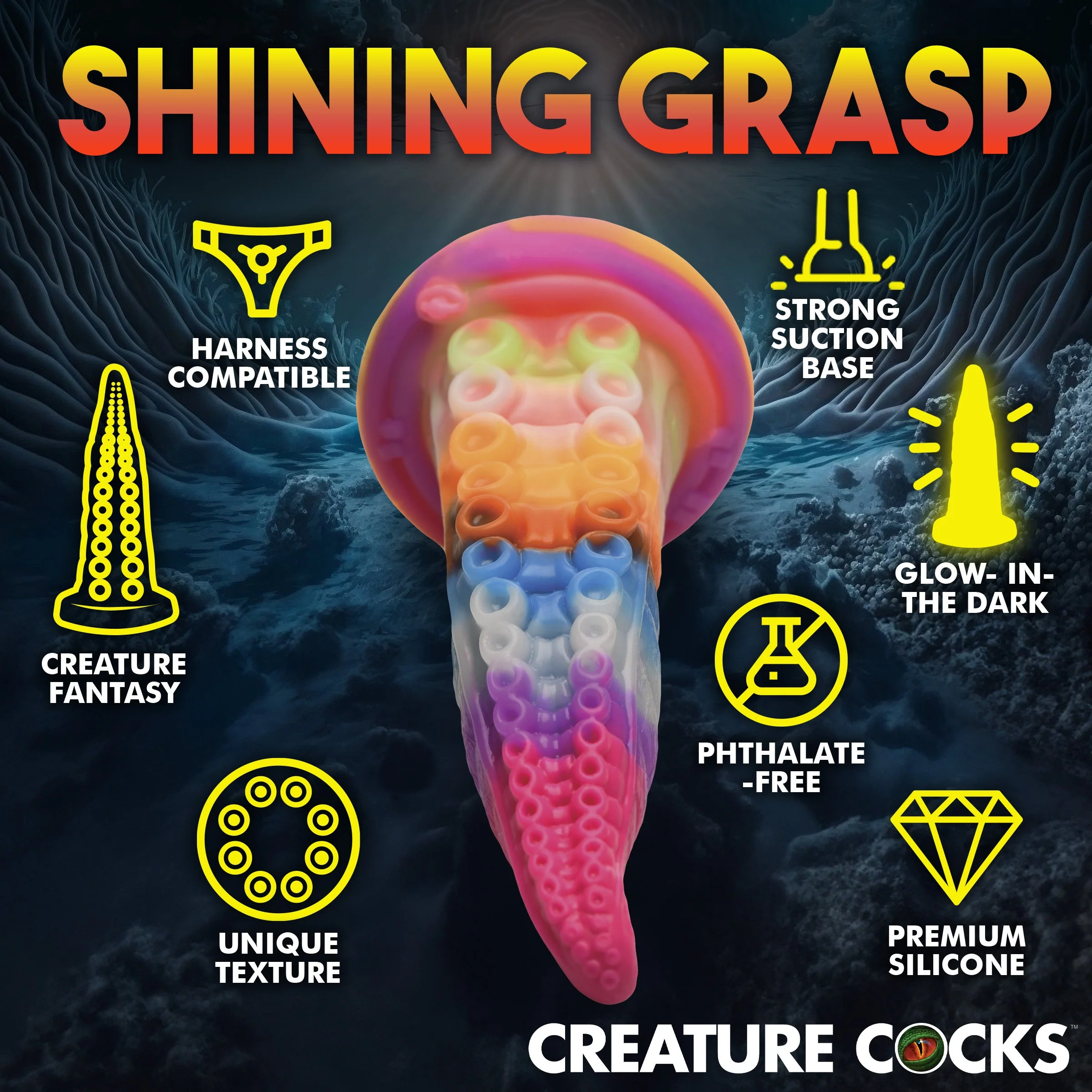 Luminoctopus Glow-In-The-Dark Tentacle Silicone Dildo - Image 7