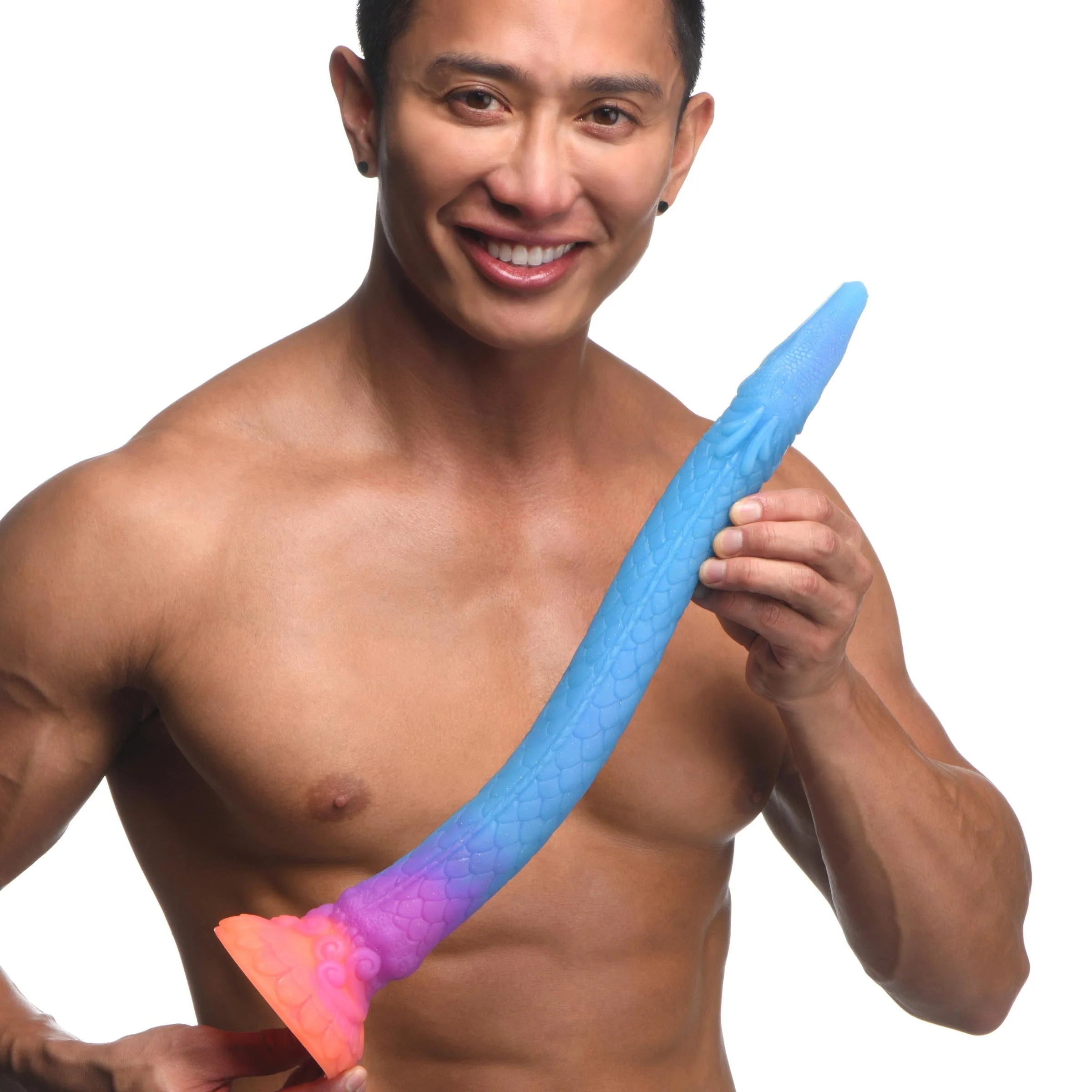 Makara Glow-in-the-Dark Silicone Snake Dildo - Image 2