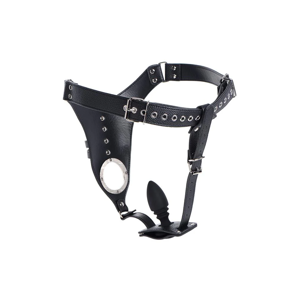 Male Chastity Harness with Silicone Anal Plug - Image 6