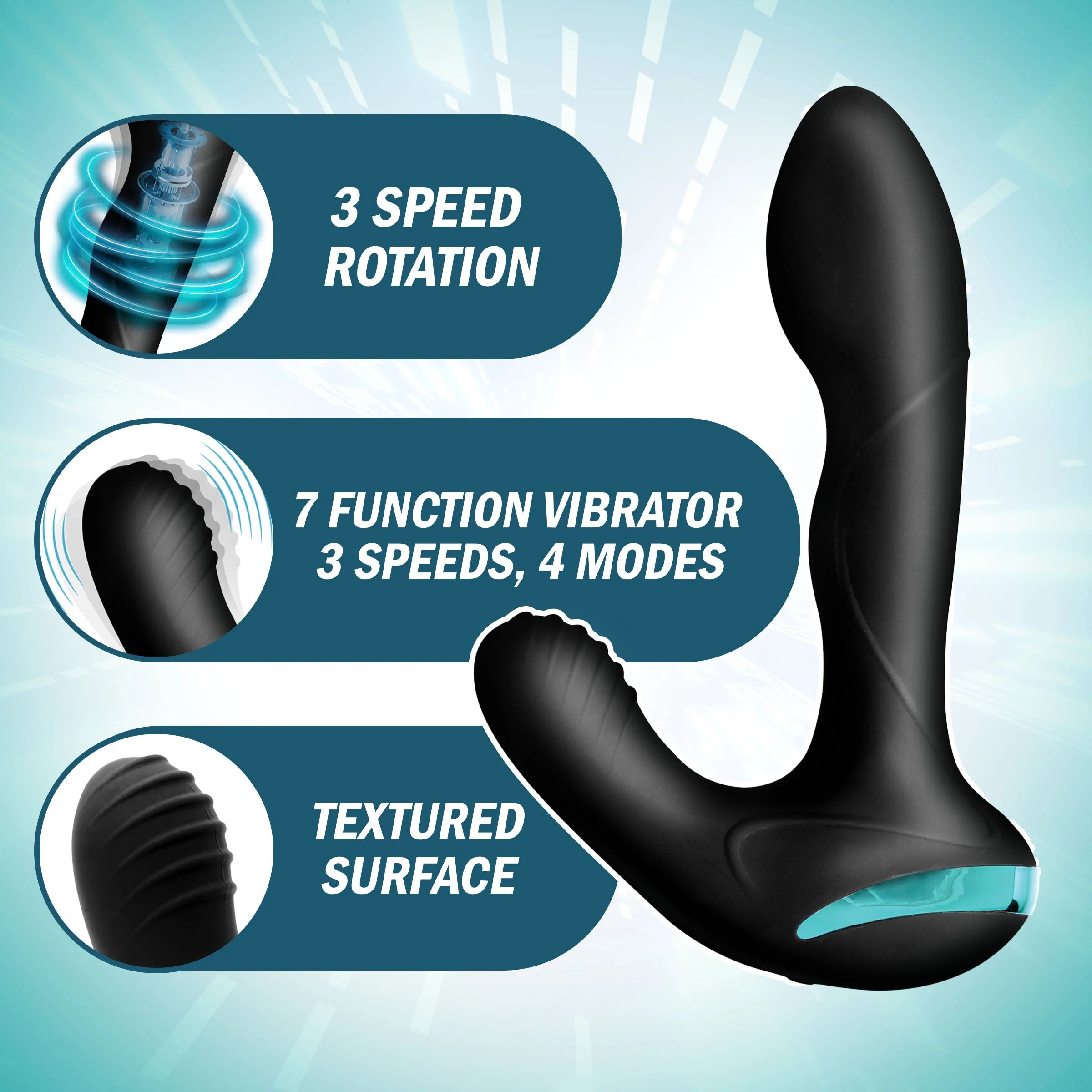 Maverick Rotating Vibrating Silicone Prostate Stimulator - Image 3