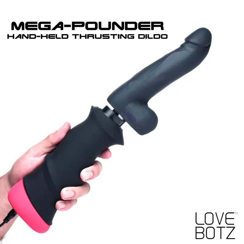 Mega-Pounder Hand-held Thrusting Silicone Dildo - Image 2