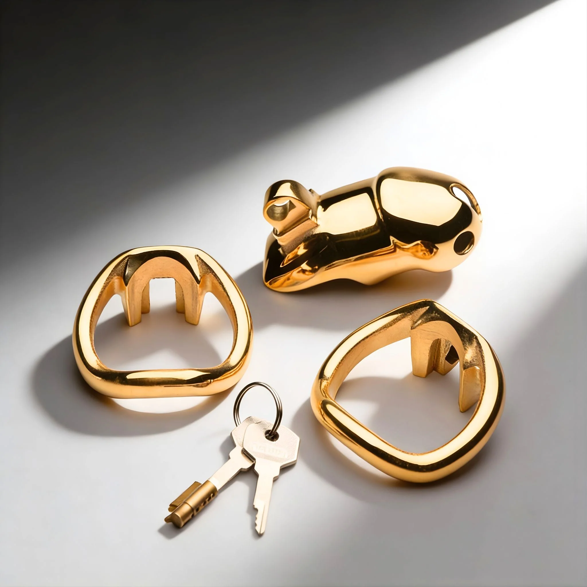 Midas 18K Gold-Plated Locking Chastity Cage - Image 5